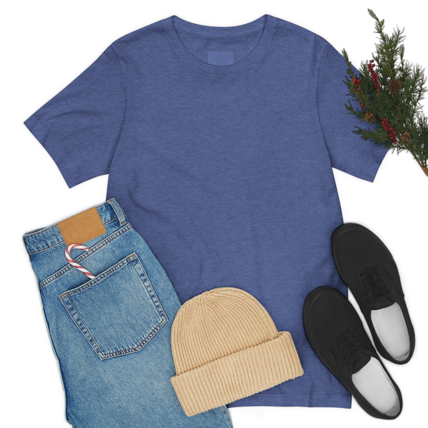 Just Think Unisex Jersey Short Sleeve T-shirt Work School Errands Shopping