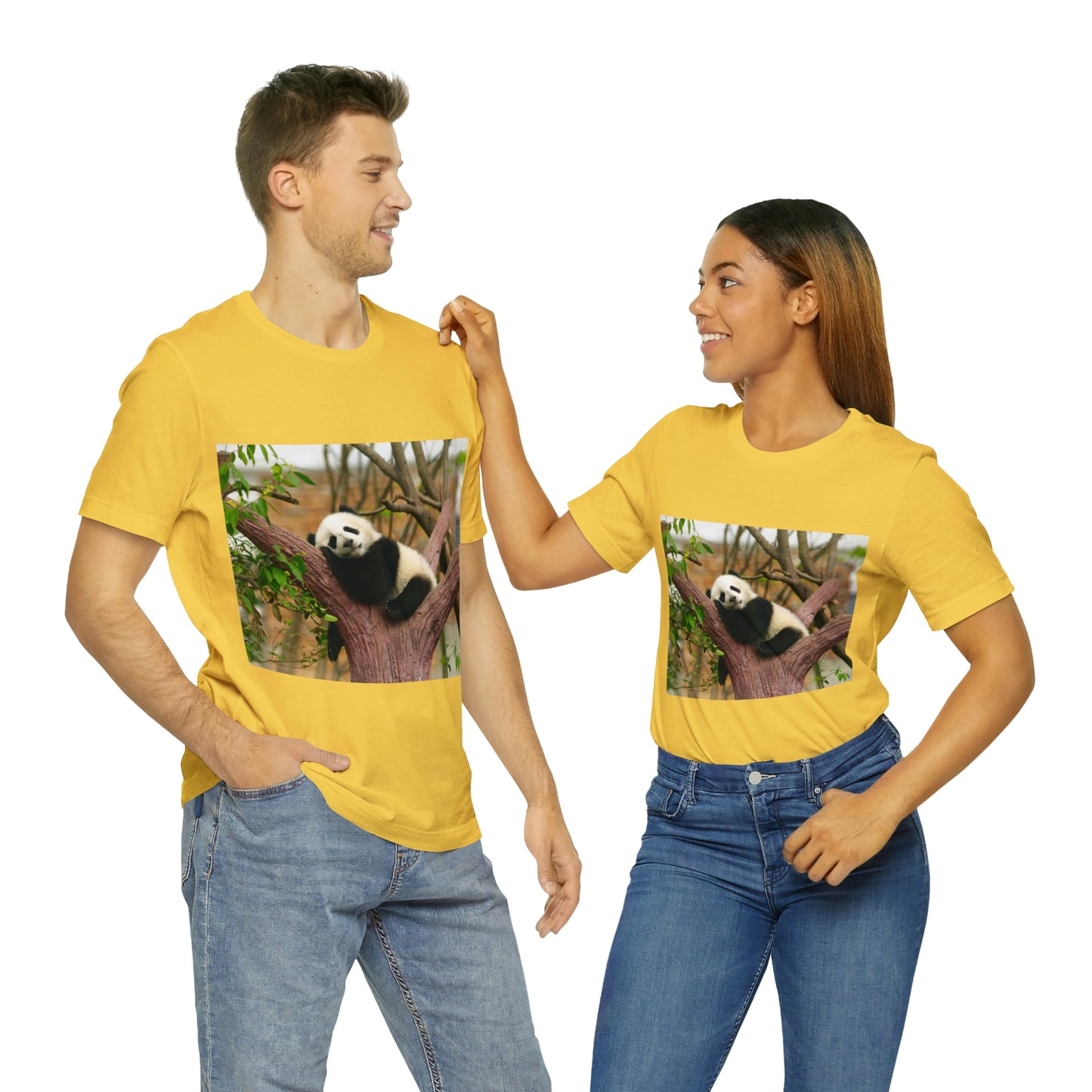 Camiseta de manga corta unisex con diseño de oso panda. Siéntete cómodo y acogedor al viajar a Canadá