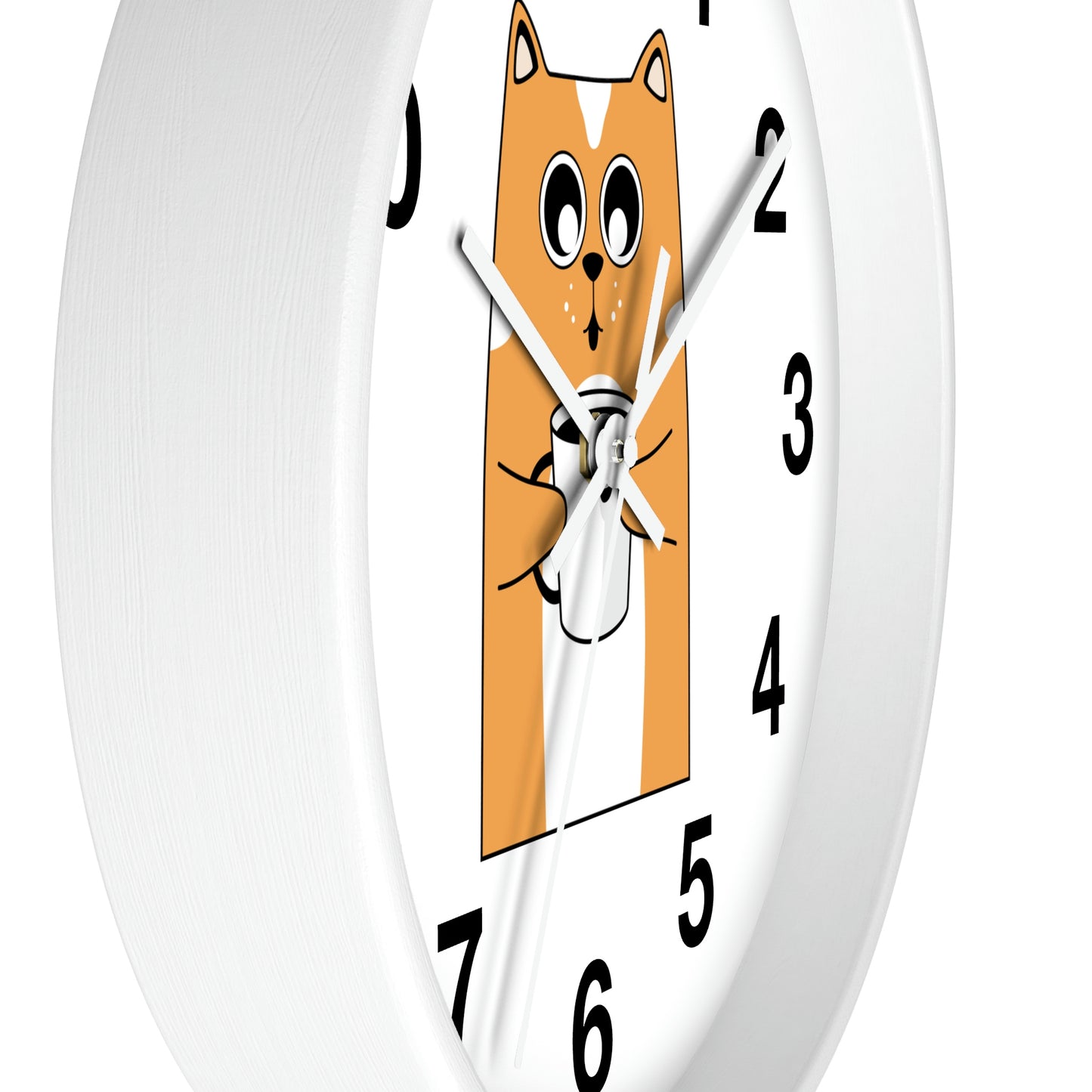 Horloge murale chat avec café chaud Horloge murale pour amoureux des chats Cadeau fabuleux !