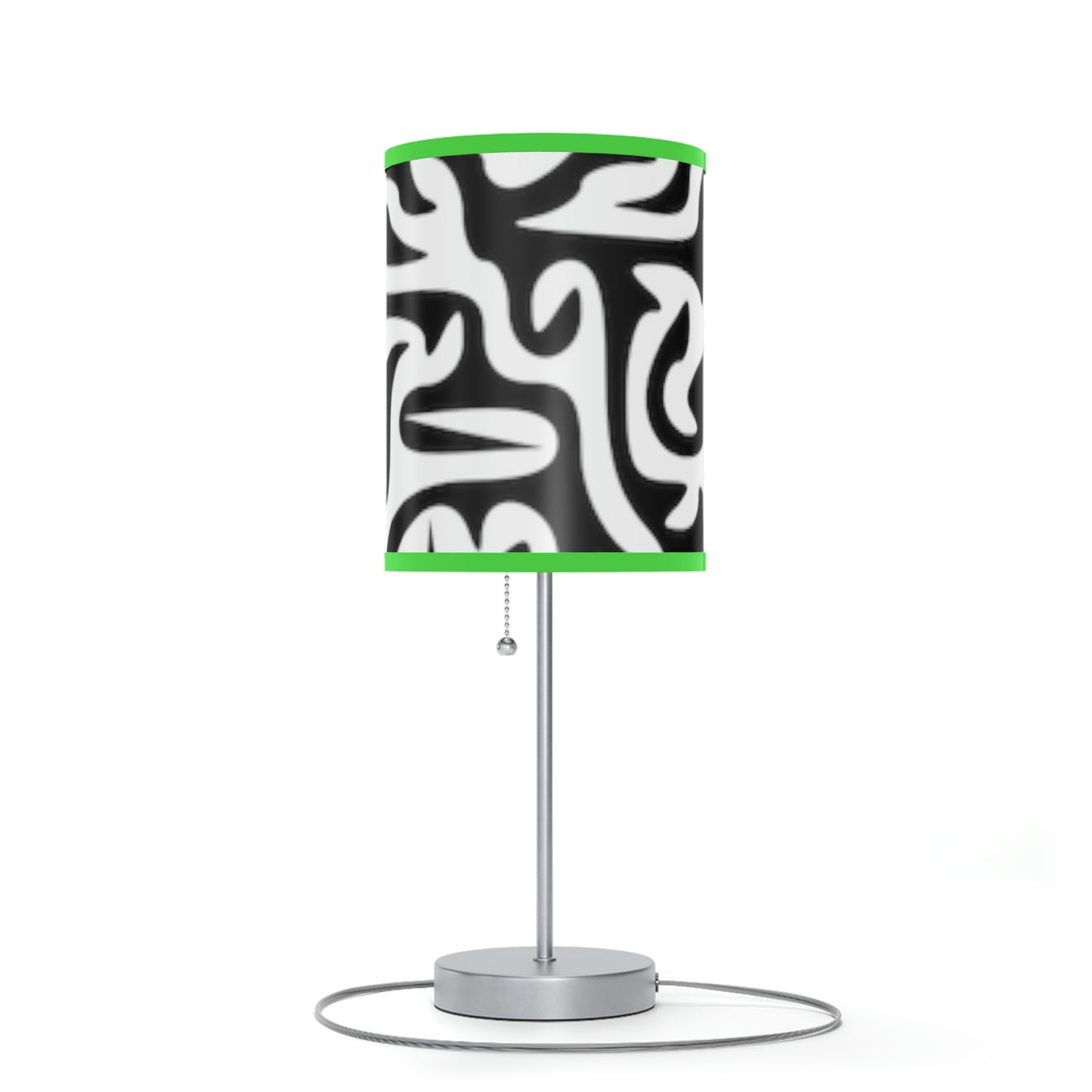 Lampe Maze noire et blanche sur pied, prise US|CA Chambre Bureau Salon CADEAU