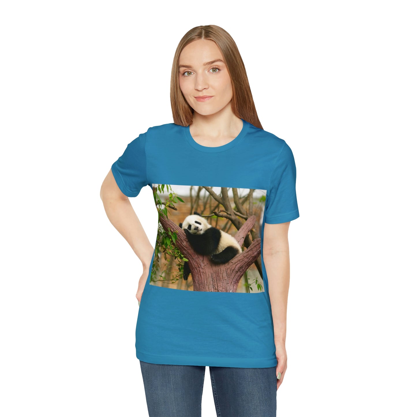 Camiseta de manga corta unisex con diseño de oso panda. Siéntete cómodo y acogedor al viajar a Canadá