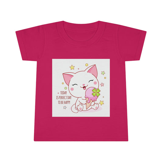 Camiseta para niño con gatito y cono de helado ¡Luce adorable hoy!