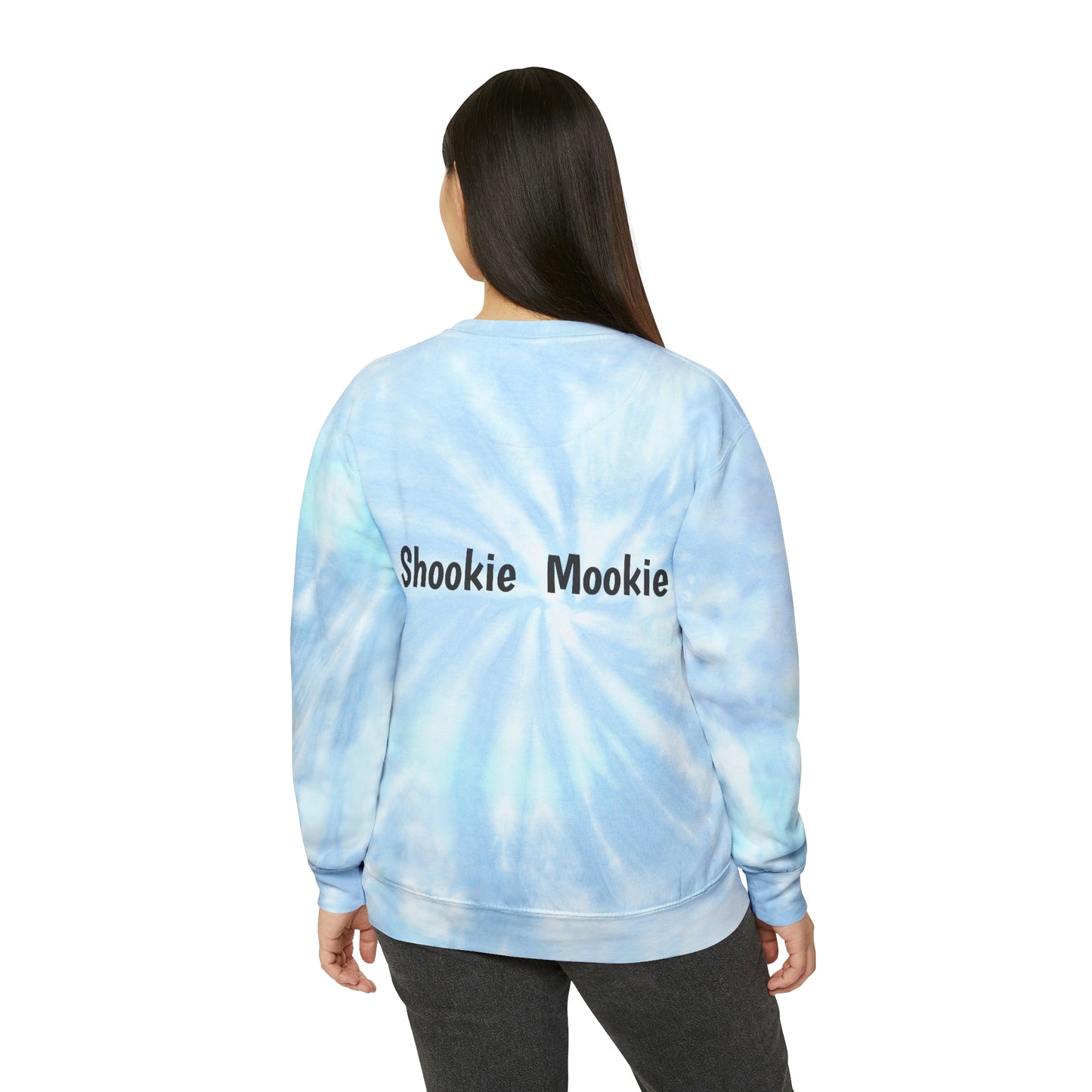 Sudadera unisex con efecto tie-dye y acelerador de motocicleta