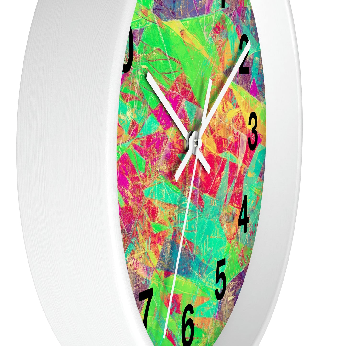 Pink Green Yellow  Purple Wall Clock Fabulous Wall Clock!