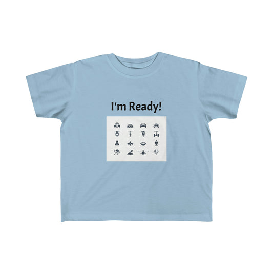 Camiseta para niños "Estoy listo" Luciendo lindo en el patio de recreo de la escuela