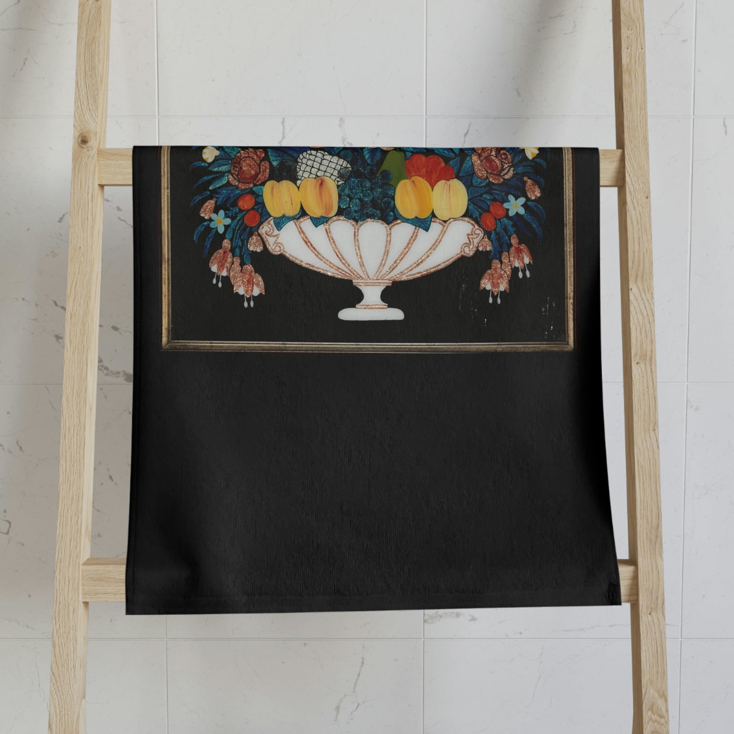 Fruit Black Background Hand Towel Squeaky Clean!