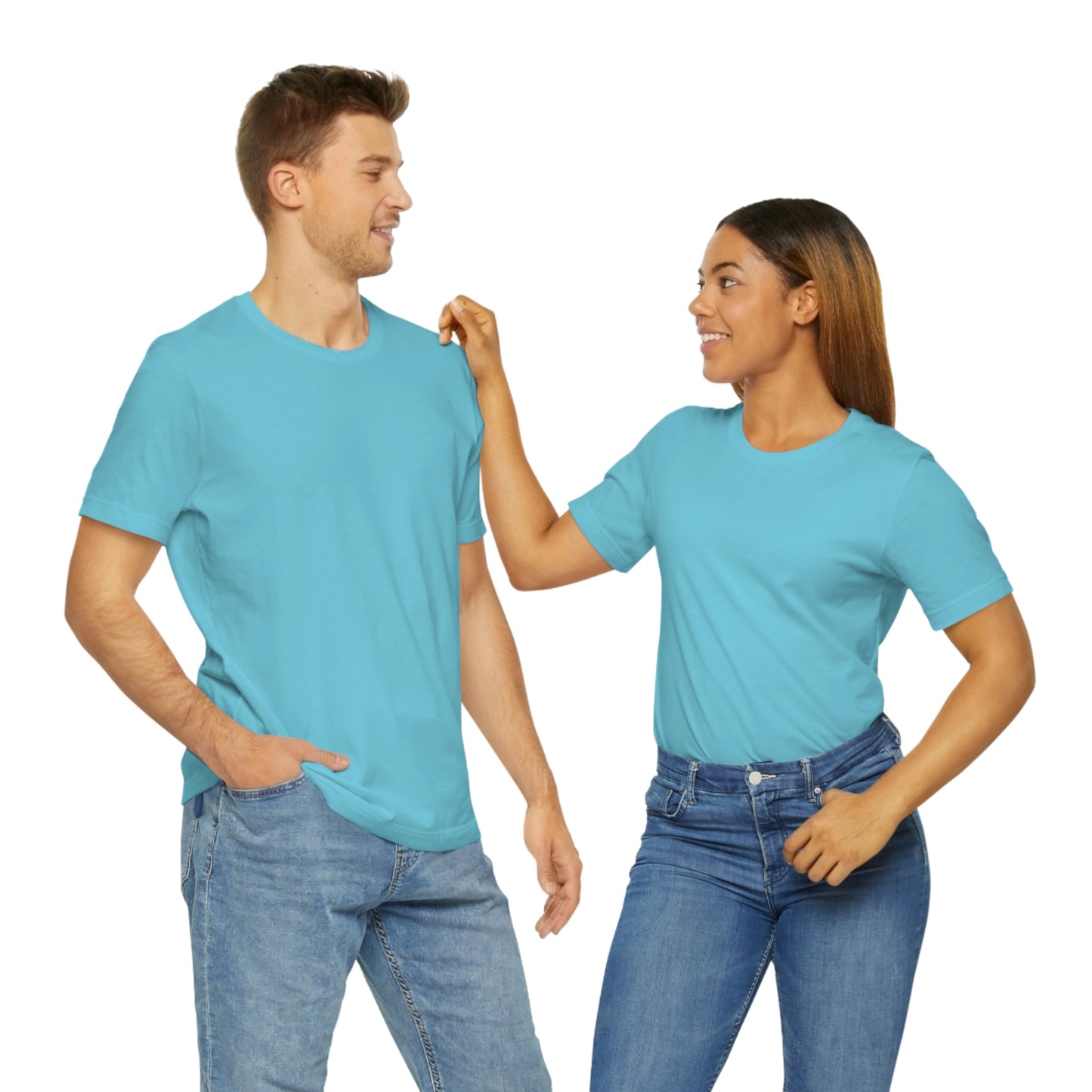Just Think Unisex Jersey Short Sleeve T-shirt Work School Errands Shopping