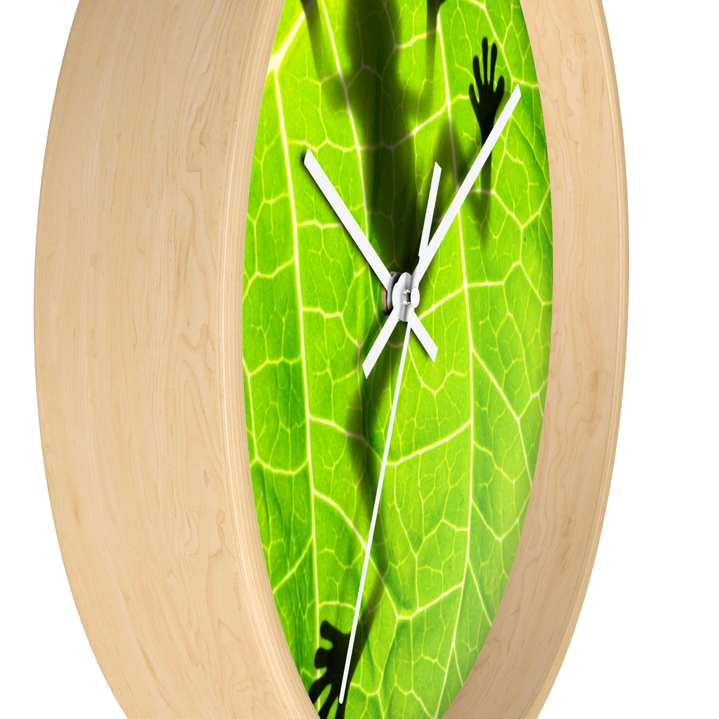 Reloj de pared con silueta de rana y hoja ¡Absolutamente mi favorito!