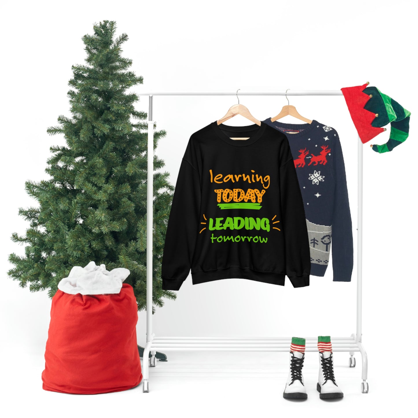 Sudadera con el lema "Aprendiendo hoy, liderando mañana", regalo para el trabajo escolar
