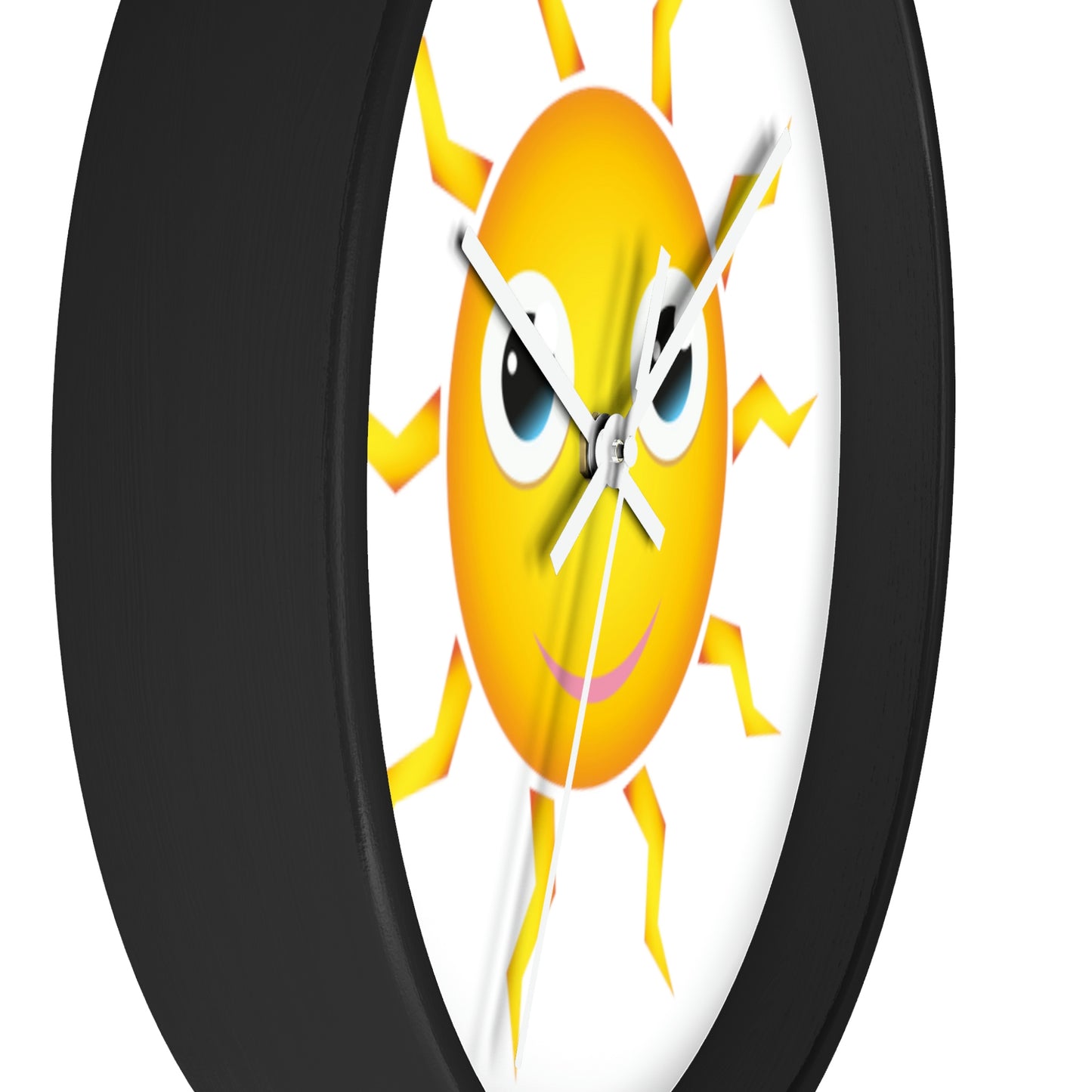 Horloge murale Soleil jaune avec un visage souriant Une horloge tellement amusante !