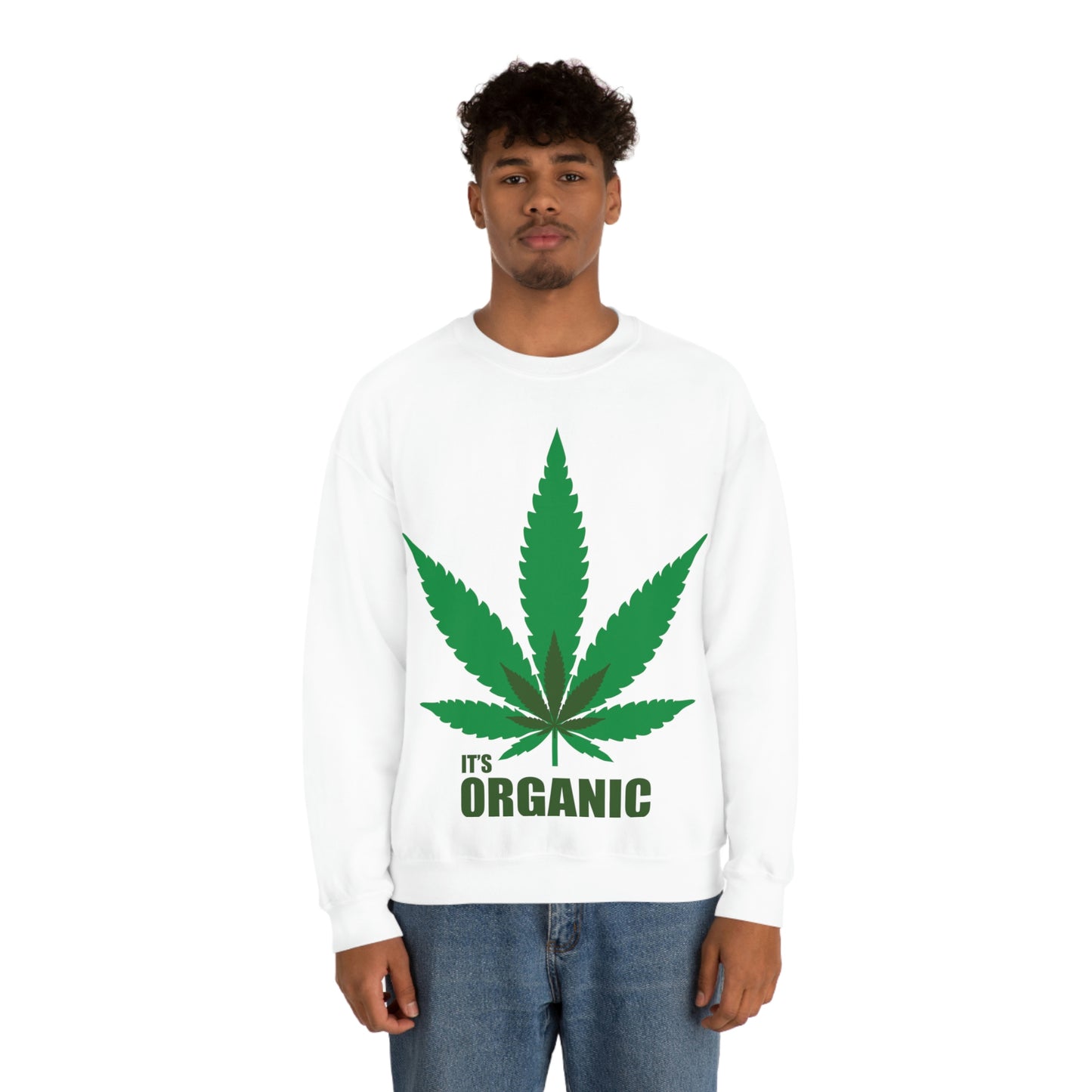 C'est un sweat-shirt à feuilles vertes bio Allons à une fête !