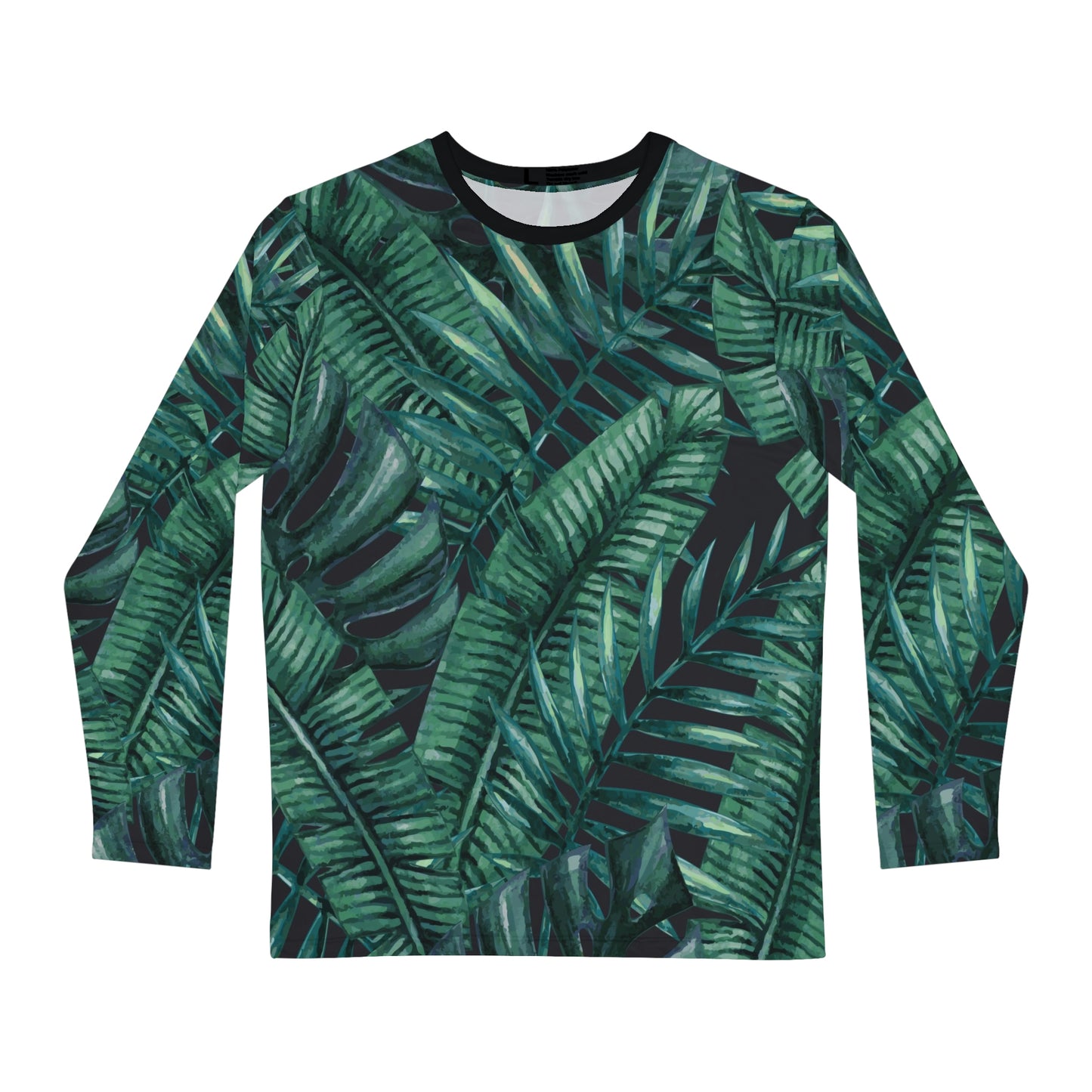 Jungle Green Leaves Men's Long Sleeve Shirt Traveling Work Relaxing Movies Hiking Museums
