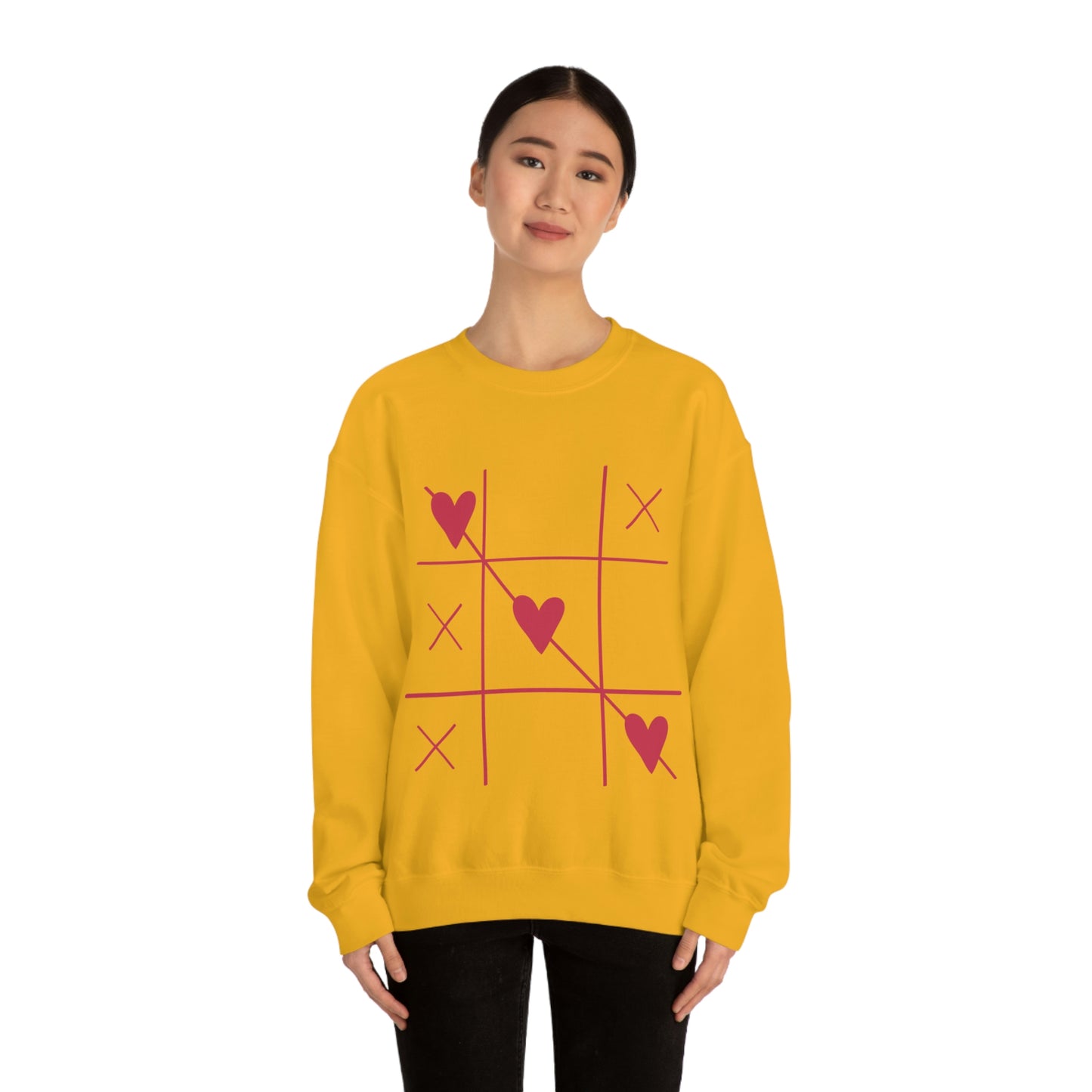 Sudadera con cuello redondo Tic Tac Toe ¡Me encanta mi regalo de cumpleaños!