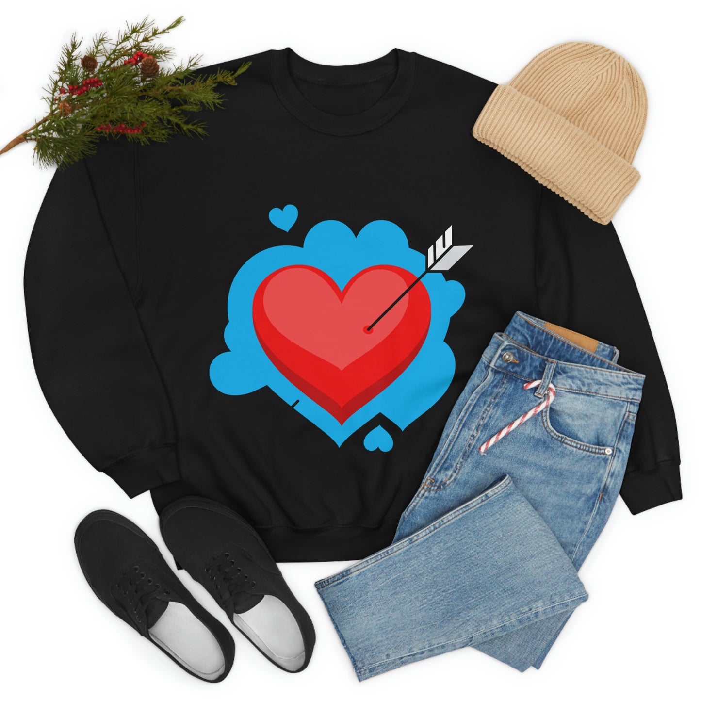 Heart with Arrow Crewneck Sweatshirt My Daughter Love's This Sweatshirt!