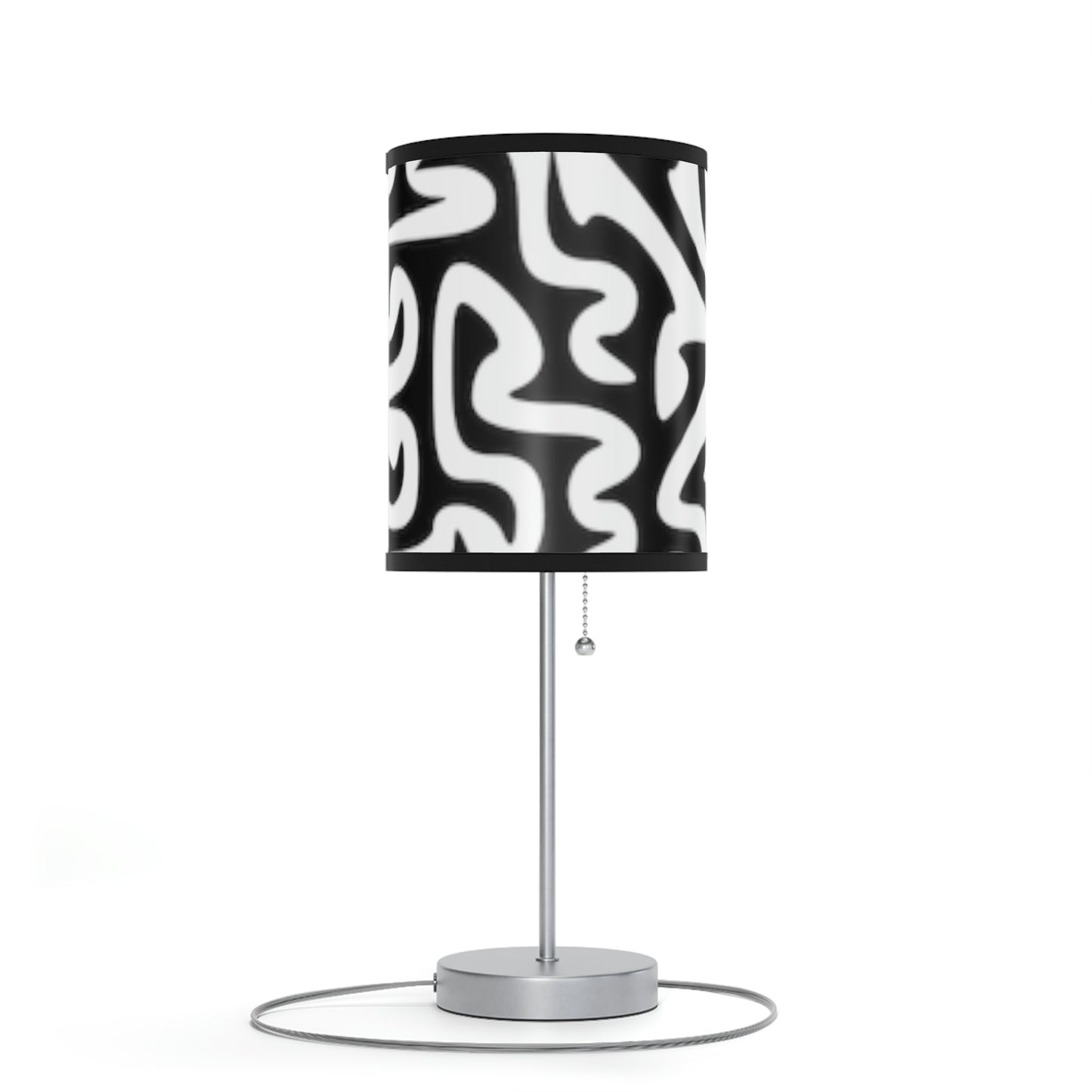 Lampe Maze noire et blanche sur pied, prise US|CA Chambre Bureau Salon CADEAU