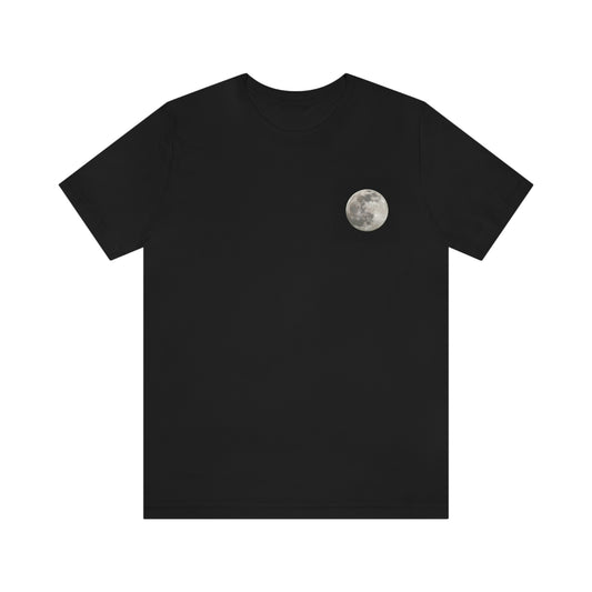T-shirt à manches courtes unisexe en jersey avec motif de pleine lune la nuit Enseignants Médecins Mécaniciens