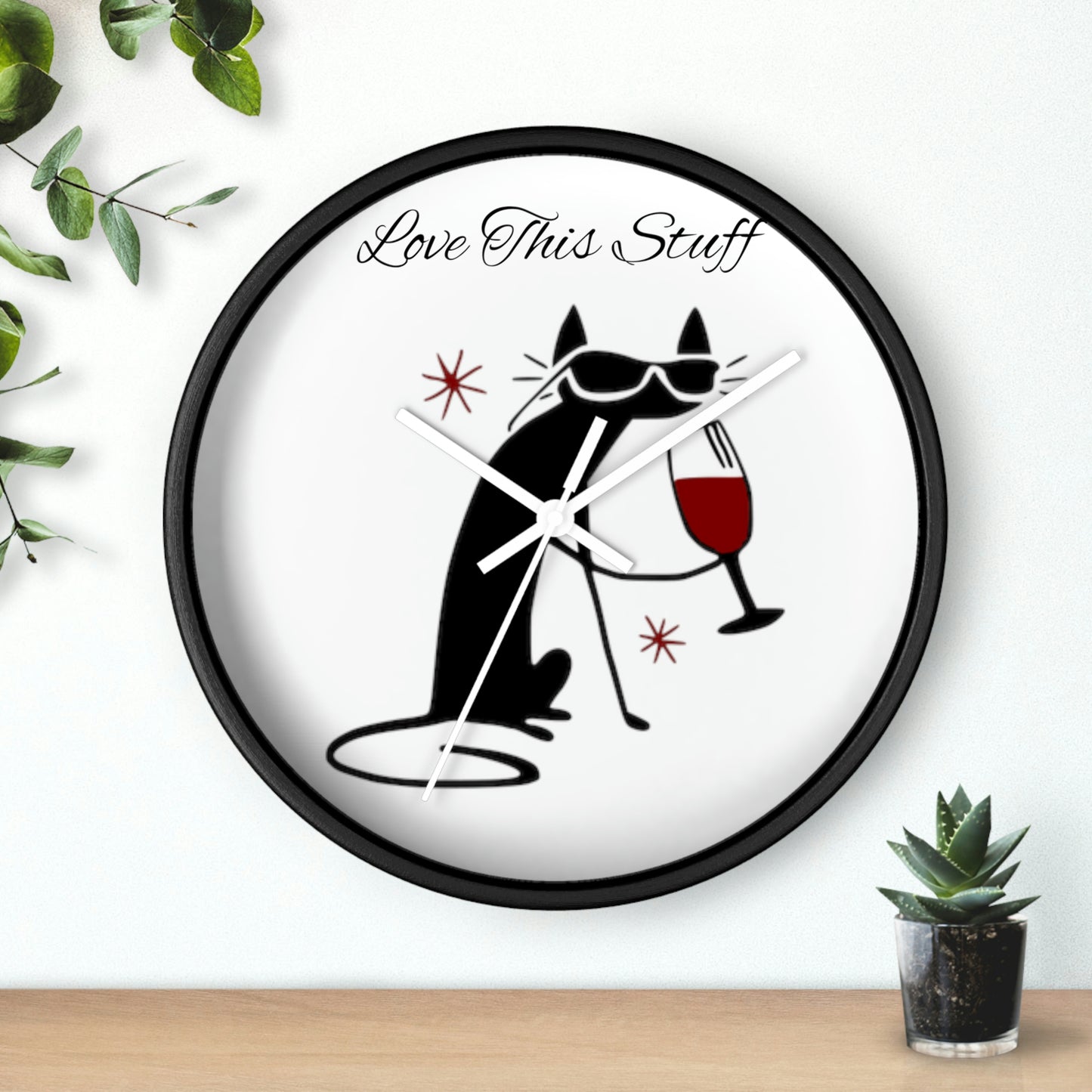 Black Cat Wall Clock Such a Wonderful Gift!