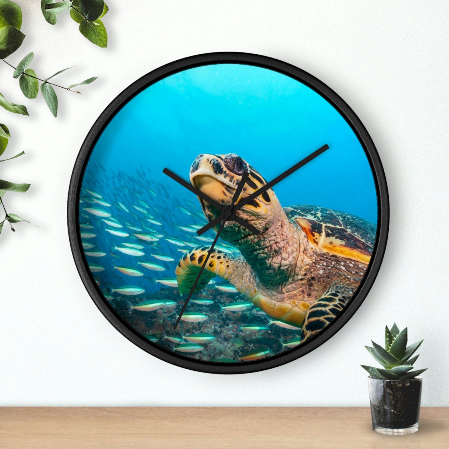 Horloge murale Tortue dans l'océan Couleurs étonnantes ! J'adore !