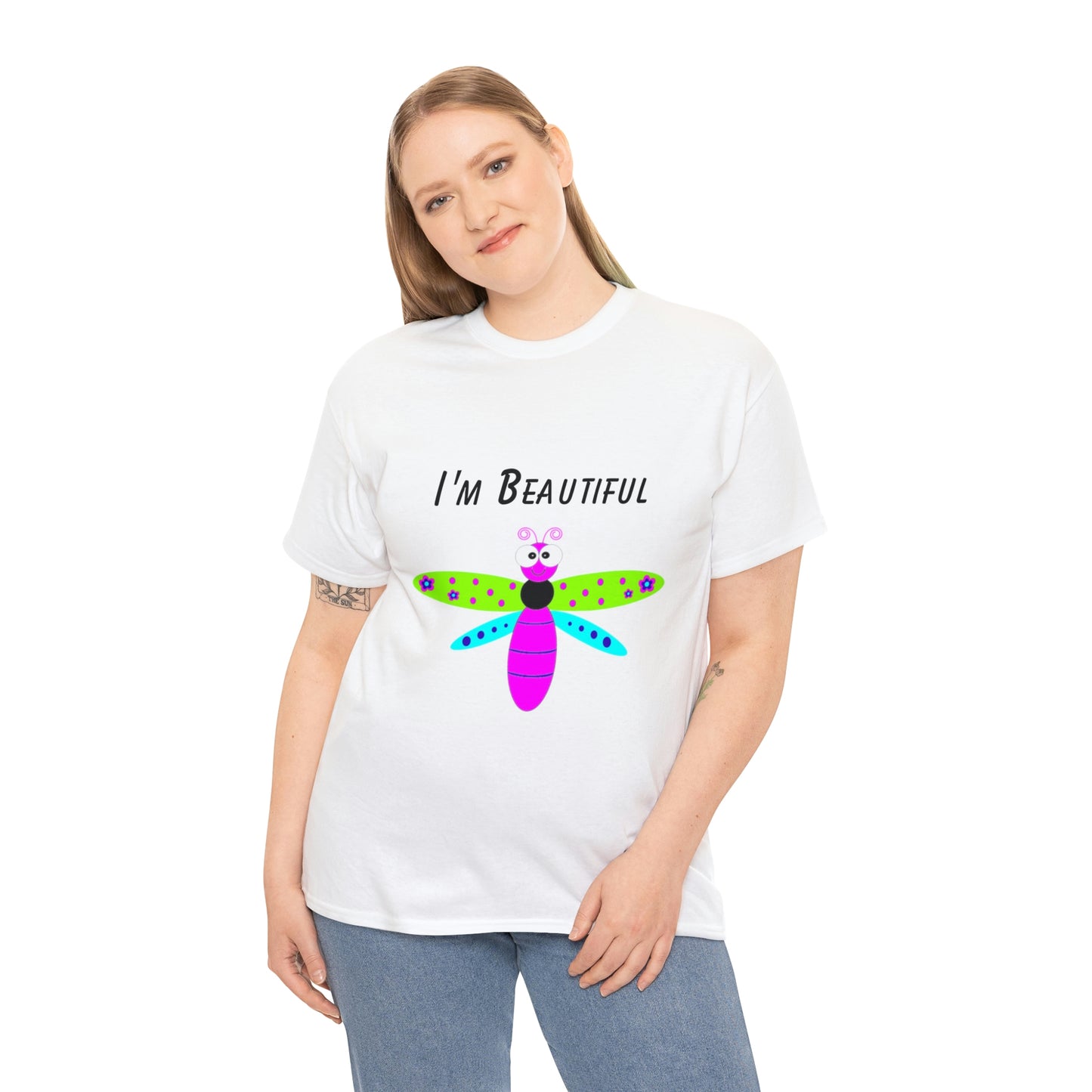Colorful Butterfly I'm Beautiful T-shirt Traveling Movies Work