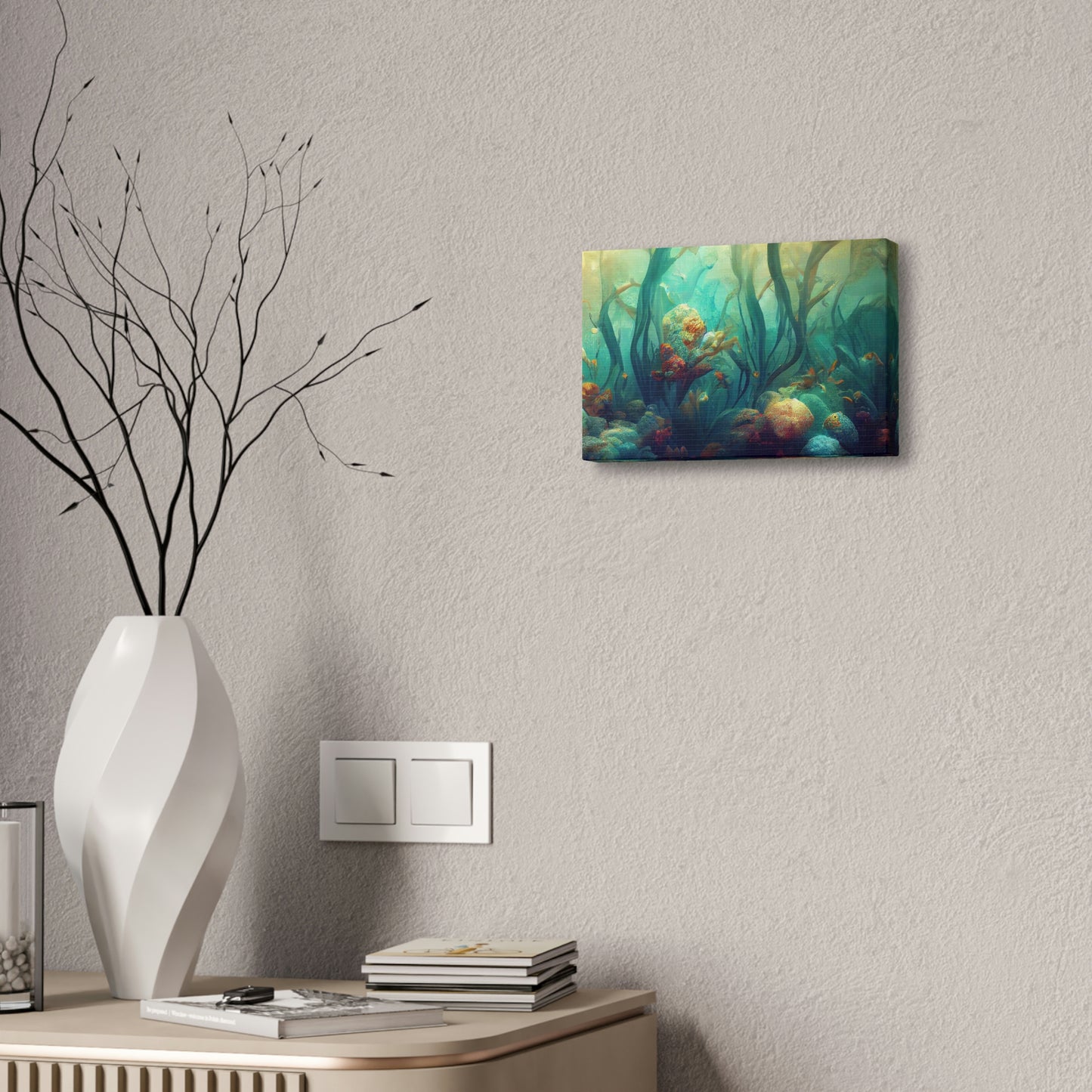Ocean Canvas Stretched, 1.5'' 4 Sizes Beautiful Gift Birthday Anniversary Mother Father Daughter Son