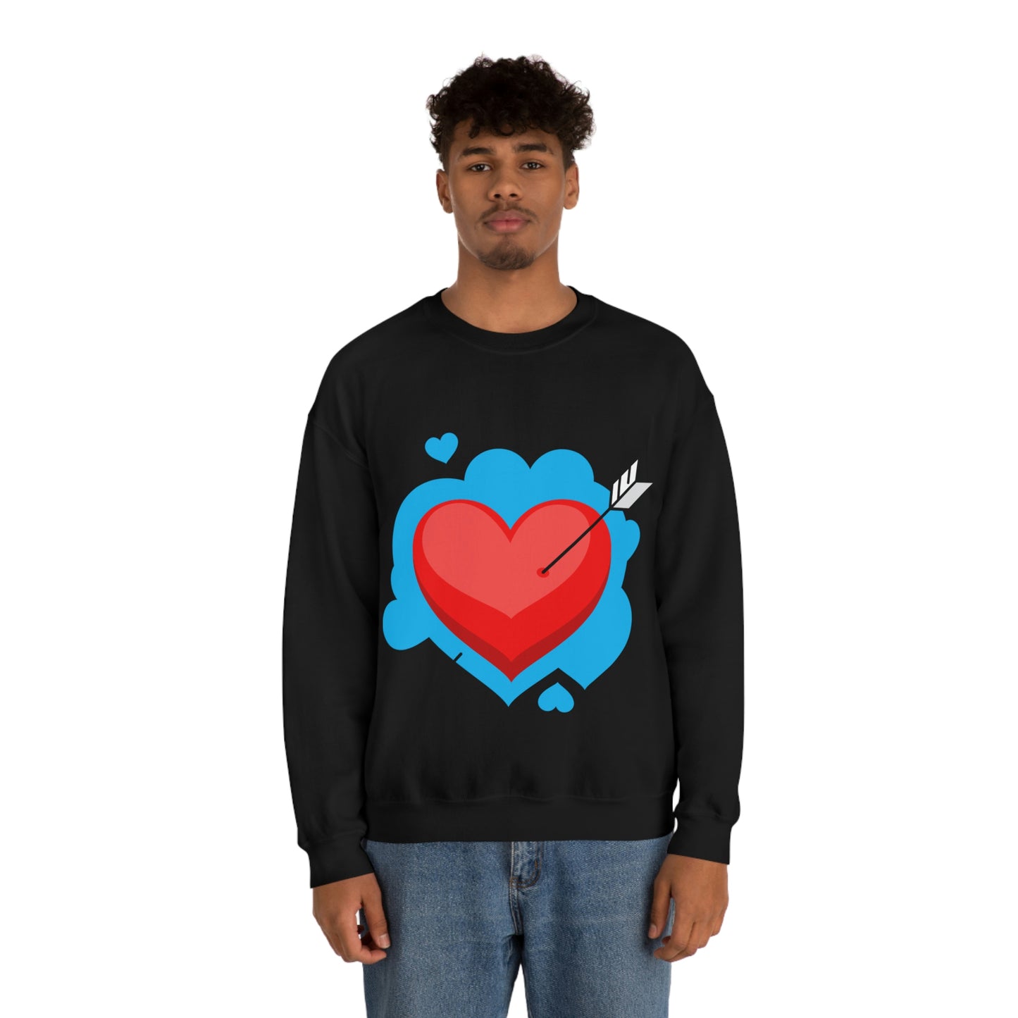 Heart with Arrow Crewneck Sweatshirt My Daughter Love's This Sweatshirt!