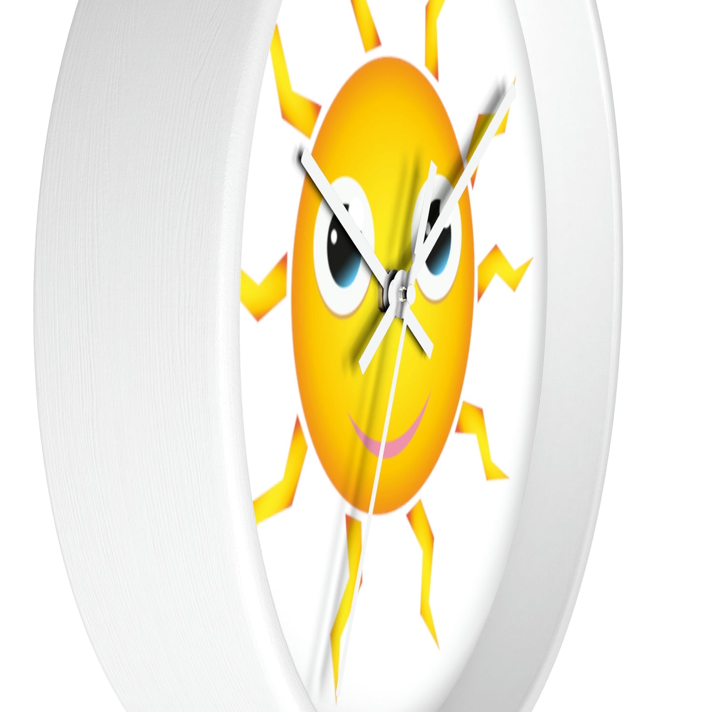 Horloge murale Soleil jaune avec un visage souriant Une horloge tellement amusante !