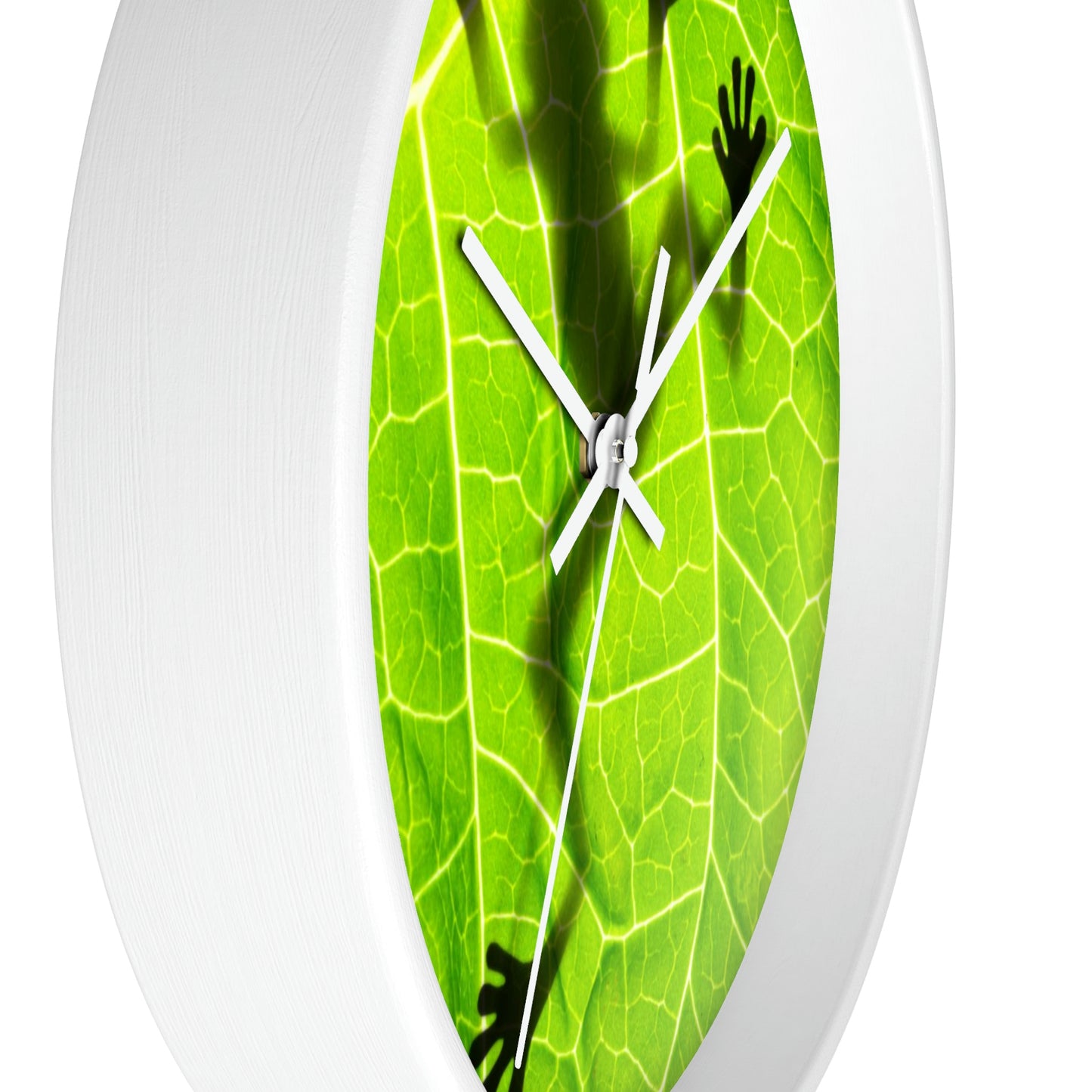 Reloj de pared con silueta de rana y hoja ¡Absolutamente mi favorito!