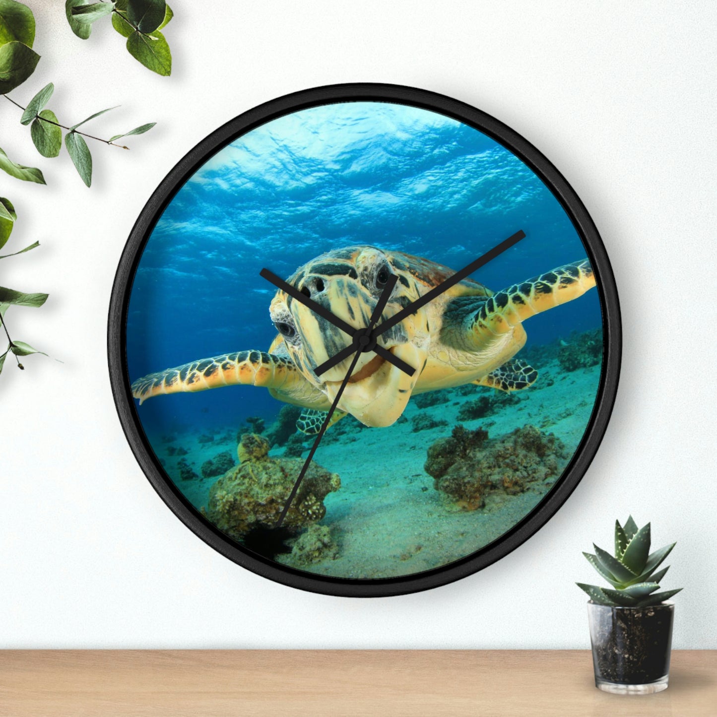 Horloge murale Tortue dans l'océan Les couleurs sont incroyables ! Superbe cadeau !