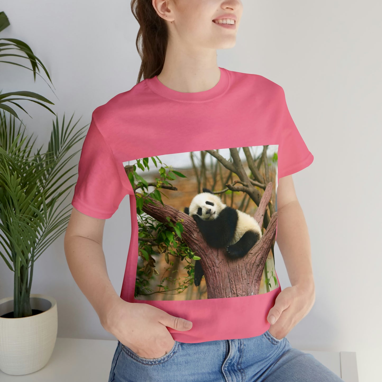 Camiseta de manga corta unisex con diseño de oso panda. Siéntete cómodo y acogedor al viajar a Canadá