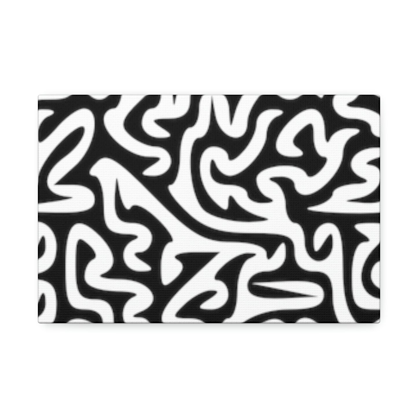 Black White Maze Canvas Stretched, 1.5'' Love My Walls!