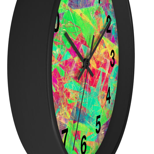 Pink Green Yellow  Purple Wall Clock Fabulous Wall Clock!
