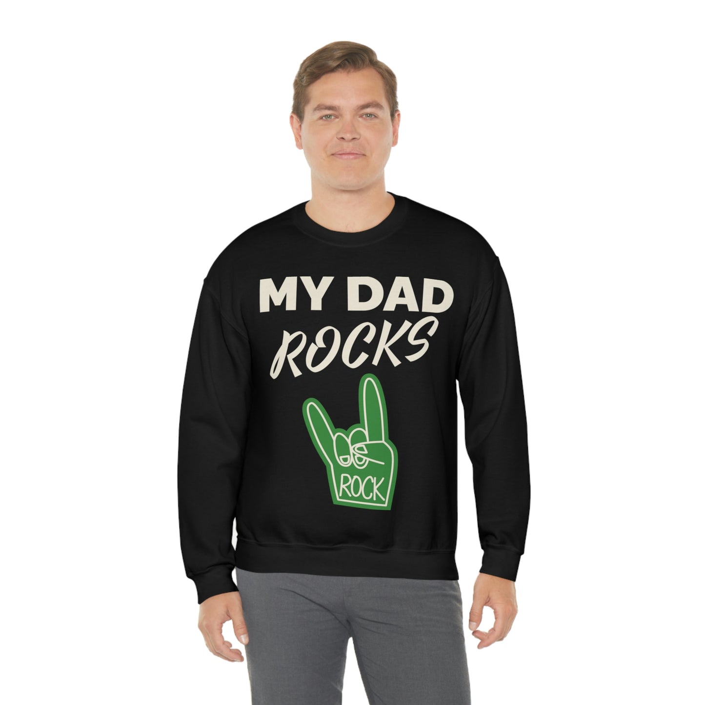My Dad Rocks Crewneck Sweatshirt Great Gift!