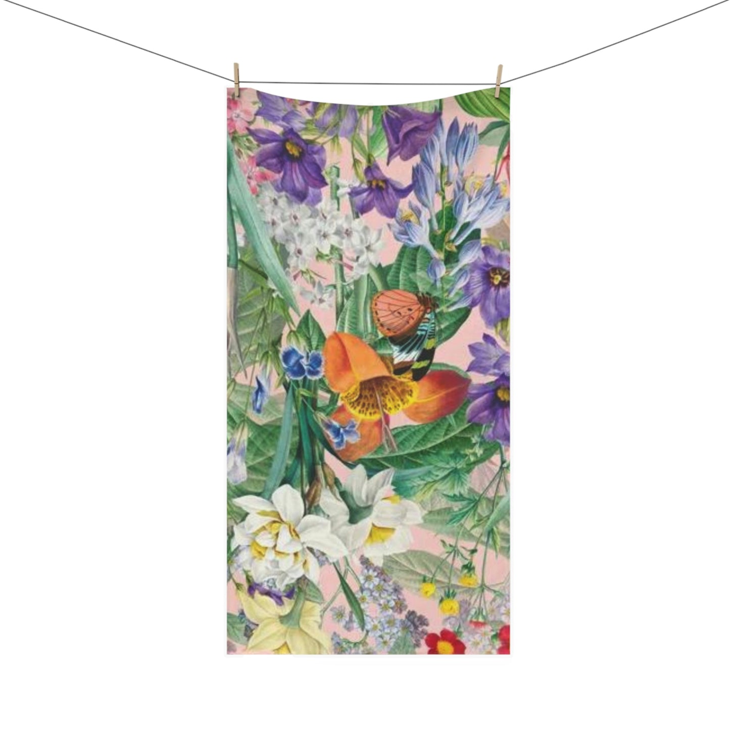 Butterfly Flower Garden Bath Towel Squeaky Clean! Matching Sets!