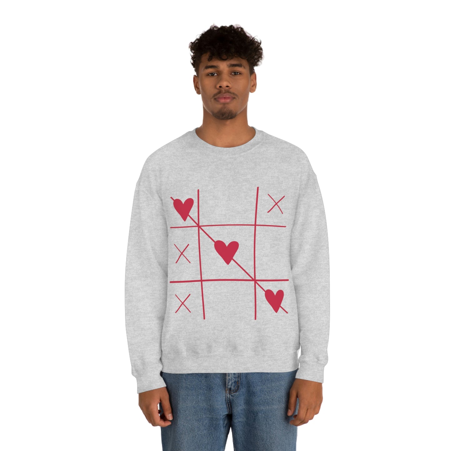 Sudadera con cuello redondo Tic Tac Toe ¡Me encanta mi regalo de cumpleaños!