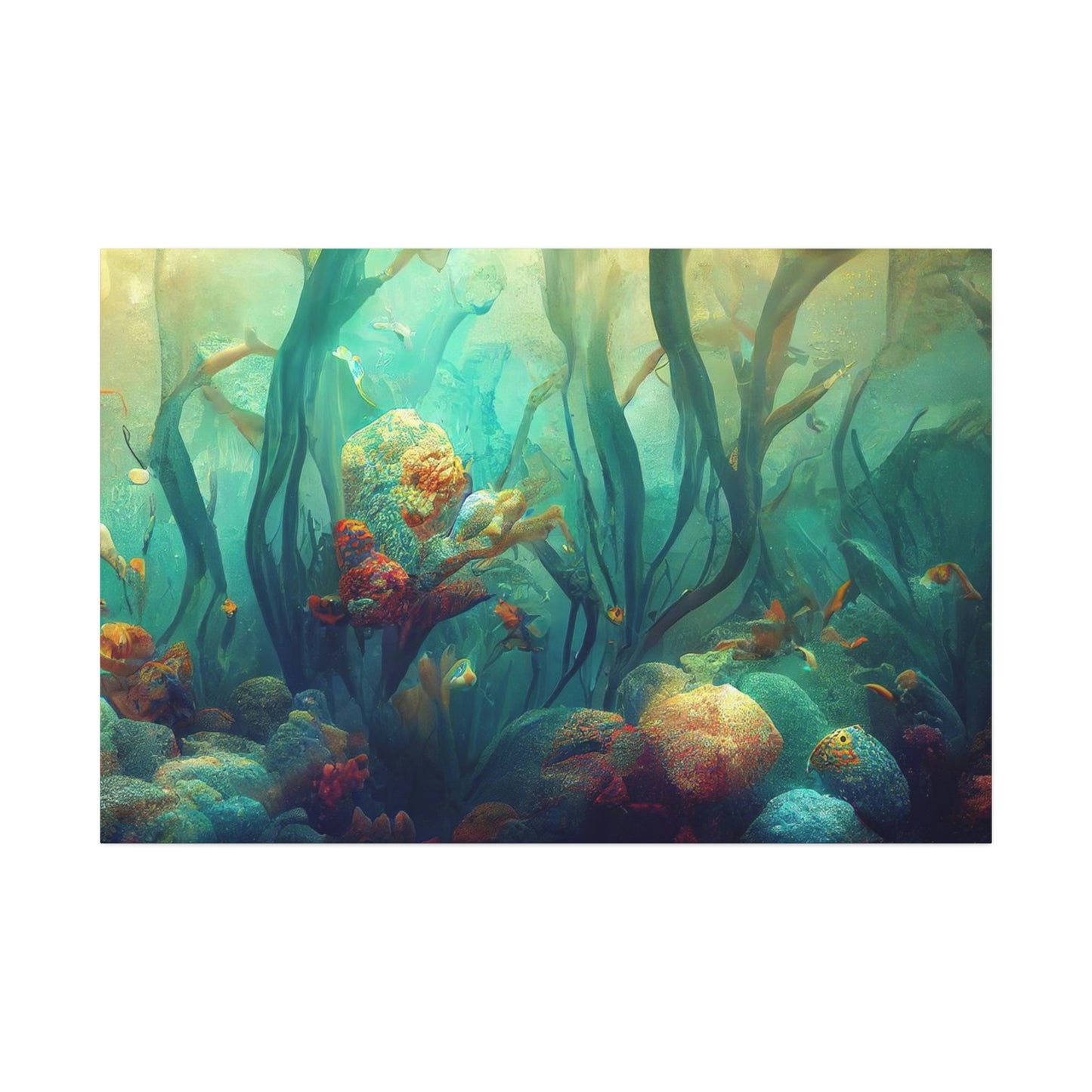 Ocean Canvas Stretched, 1.5'' 4 Sizes Beautiful Gift Birthday Anniversary Mother Father Daughter Son