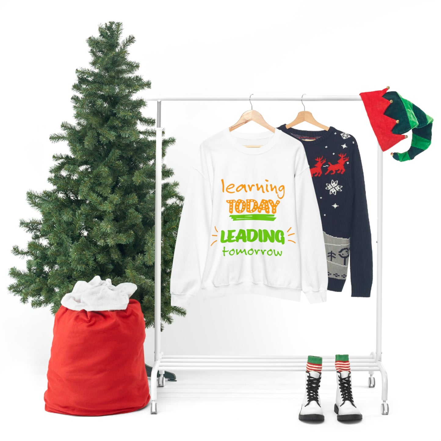 Sudadera con el lema "Aprendiendo hoy, liderando mañana", regalo para el trabajo escolar
