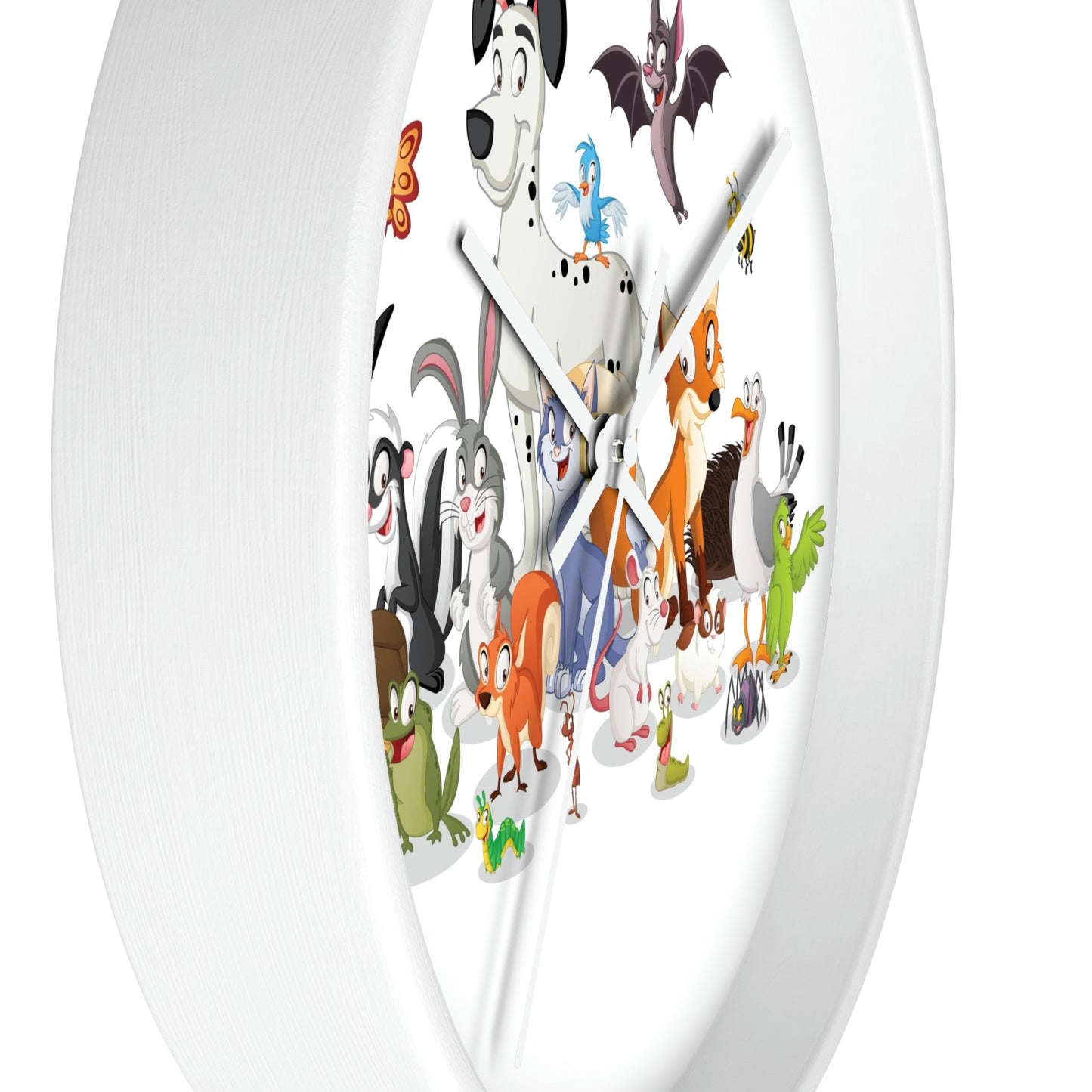 Horloge murale avec animaux de dessin animé pour une chambre d'enfant cool. Excellent cadeau !