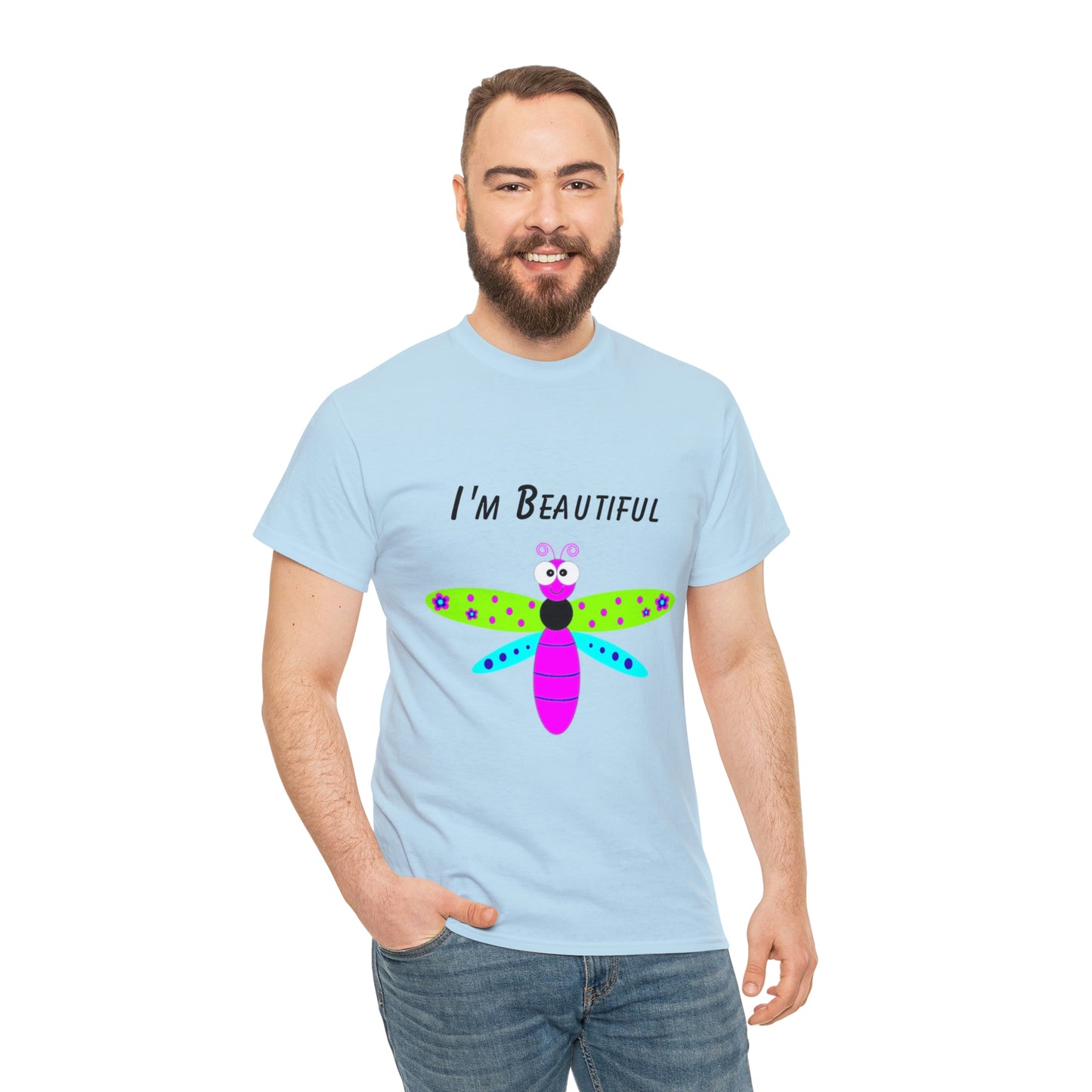 Colorful Butterfly I'm Beautiful T-shirt Traveling Movies Work