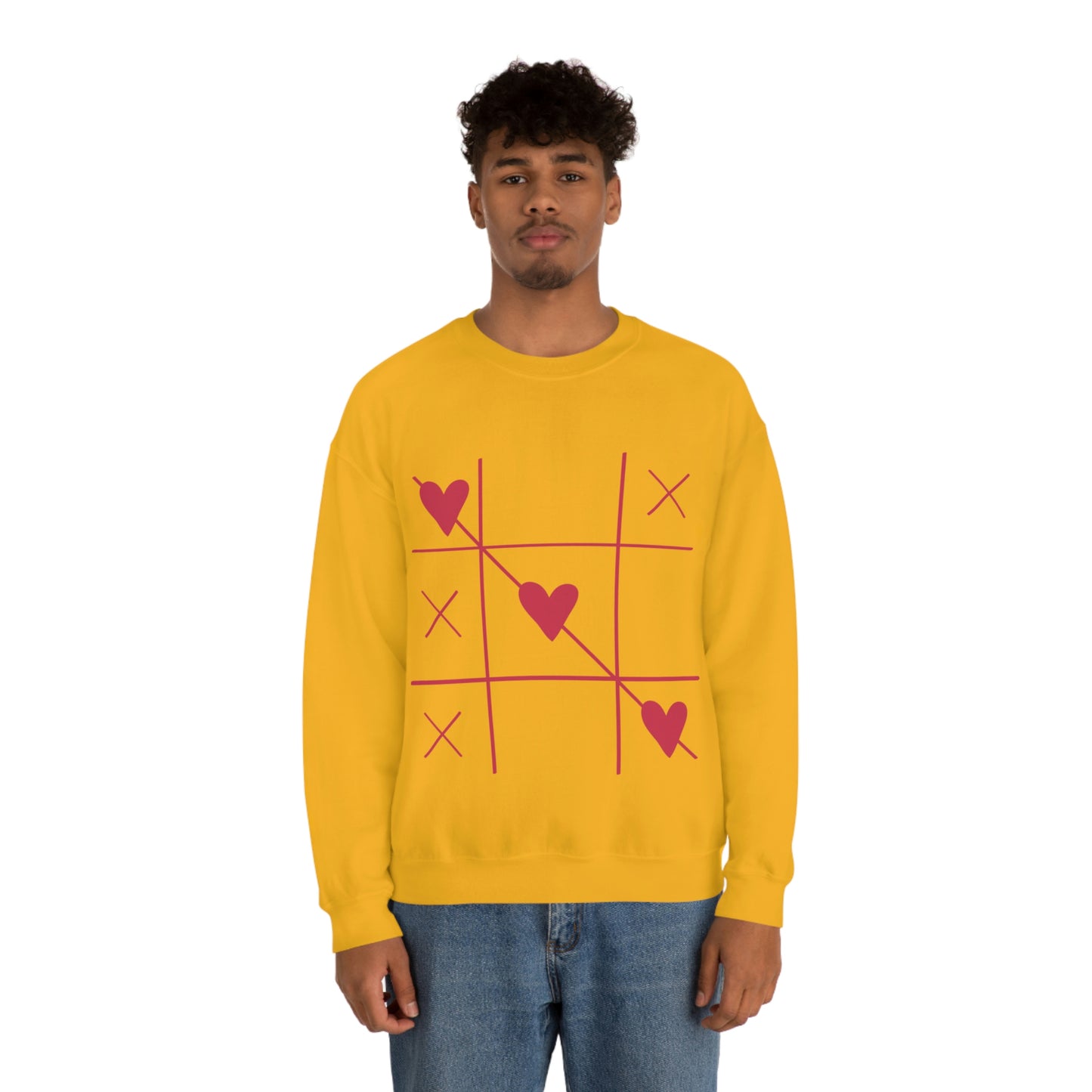 Sudadera con cuello redondo Tic Tac Toe ¡Me encanta mi regalo de cumpleaños!