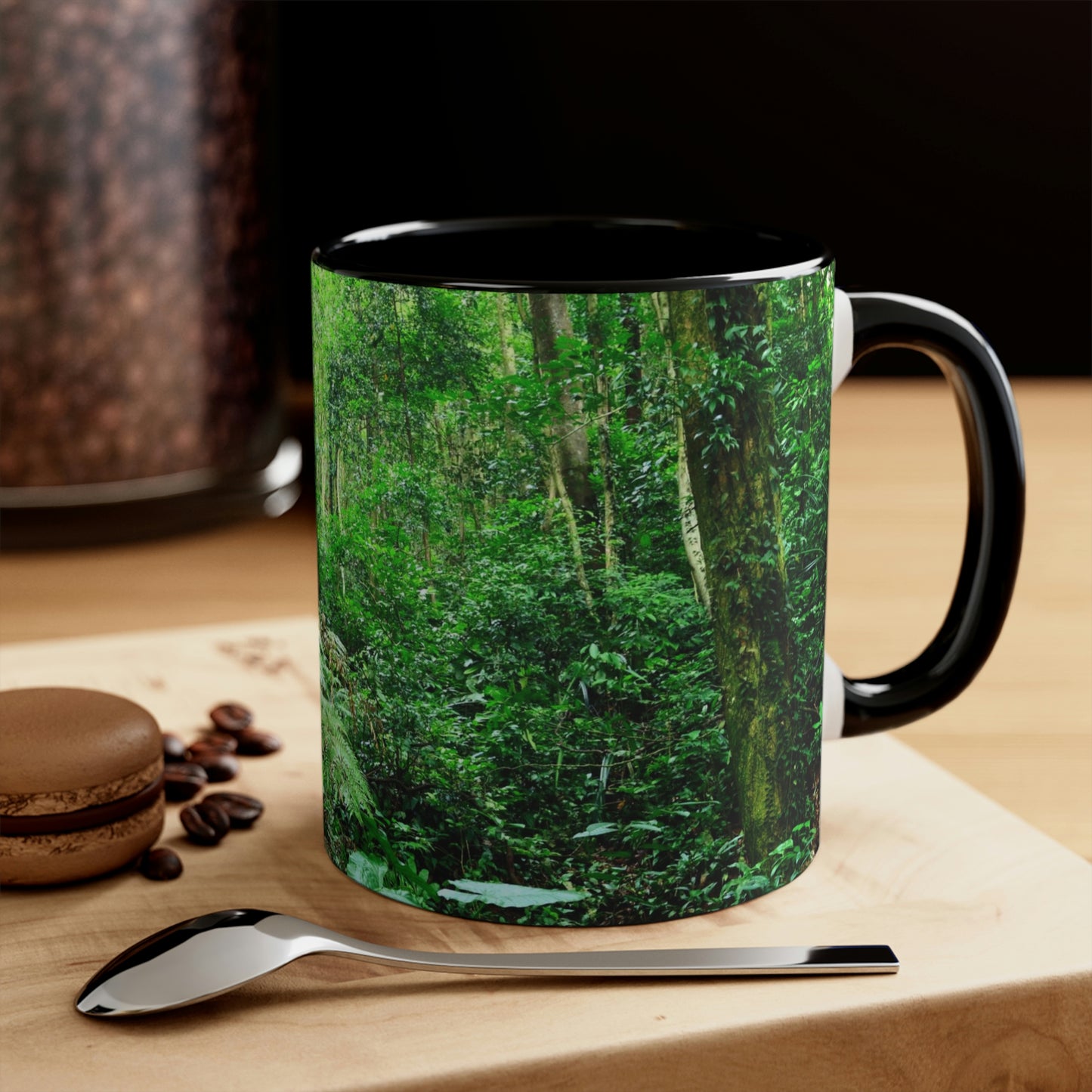 Taza de café con acentos de naturaleza, 11 oz, café, té, refresco, agua, helado, sopa, zapatero de melocotón