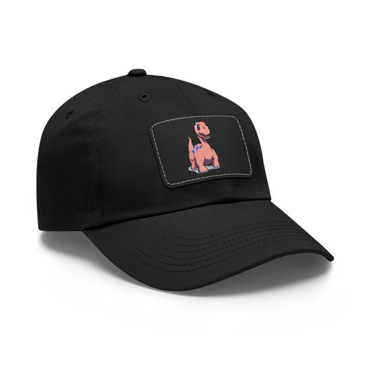 Chapeau de papa dinosaure avec patch en cuir (rectangle) Excellent cadeau pour la fête des pères !