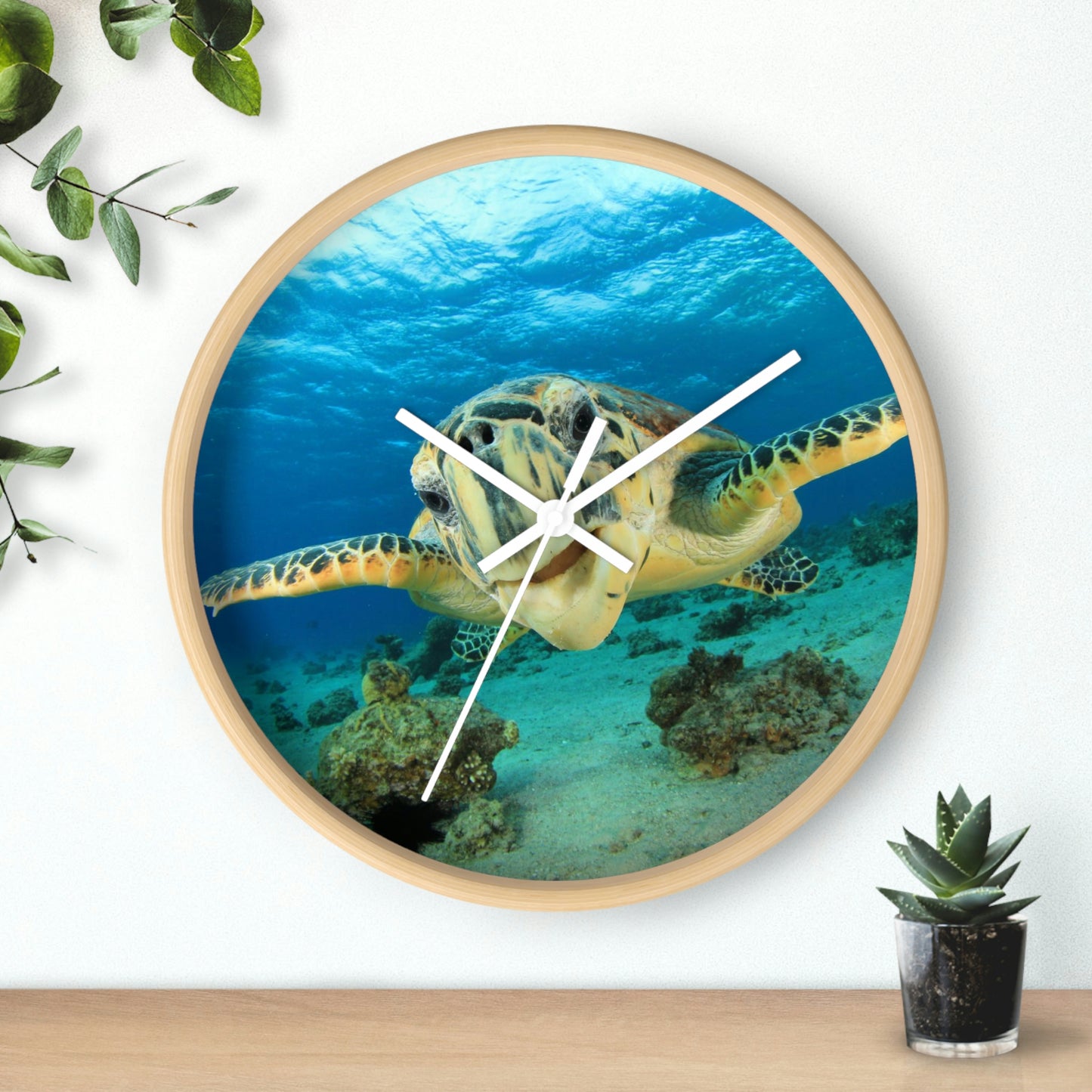 Horloge murale Tortue dans l'océan Les couleurs sont incroyables ! Superbe cadeau !