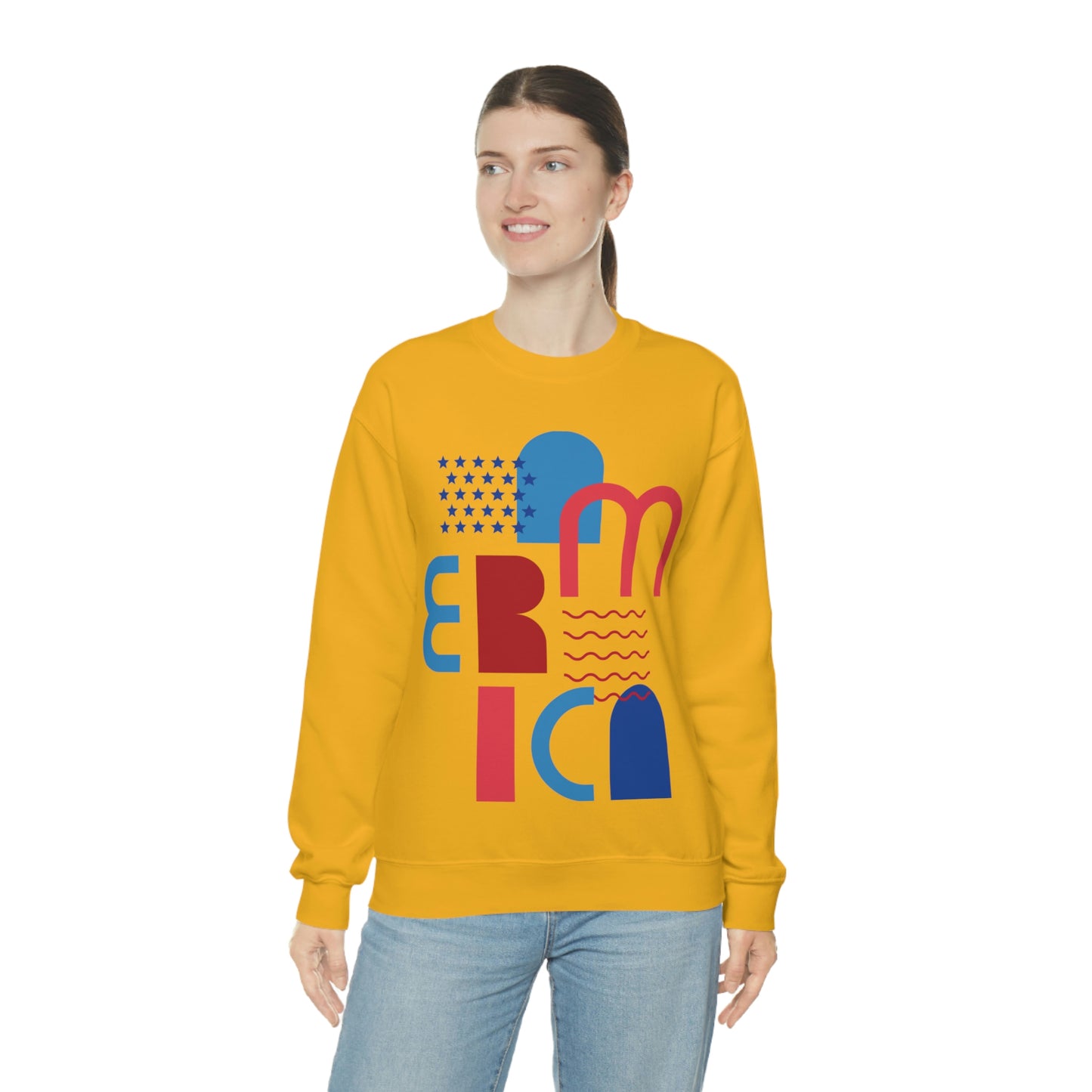 America Crewneck Sweatshirt Looking Fabulous!