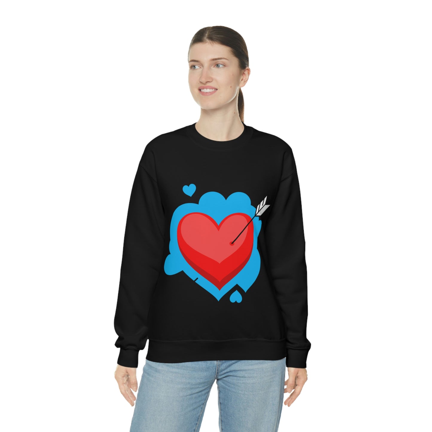 Heart with Arrow Crewneck Sweatshirt My Daughter Love's This Sweatshirt!