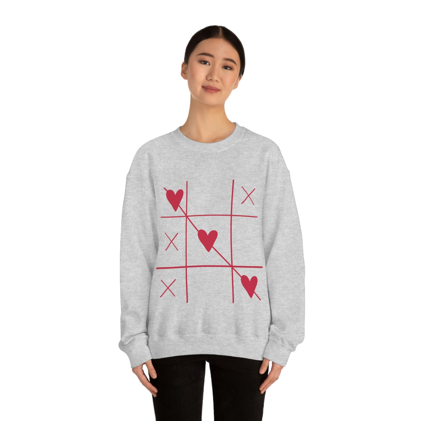 Sudadera con cuello redondo Tic Tac Toe ¡Me encanta mi regalo de cumpleaños!
