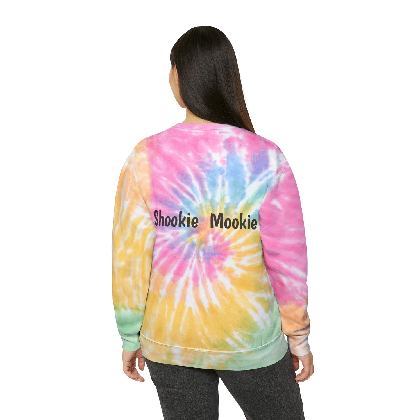 Sudadera unisex con efecto tie-dye y acelerador de motocicleta