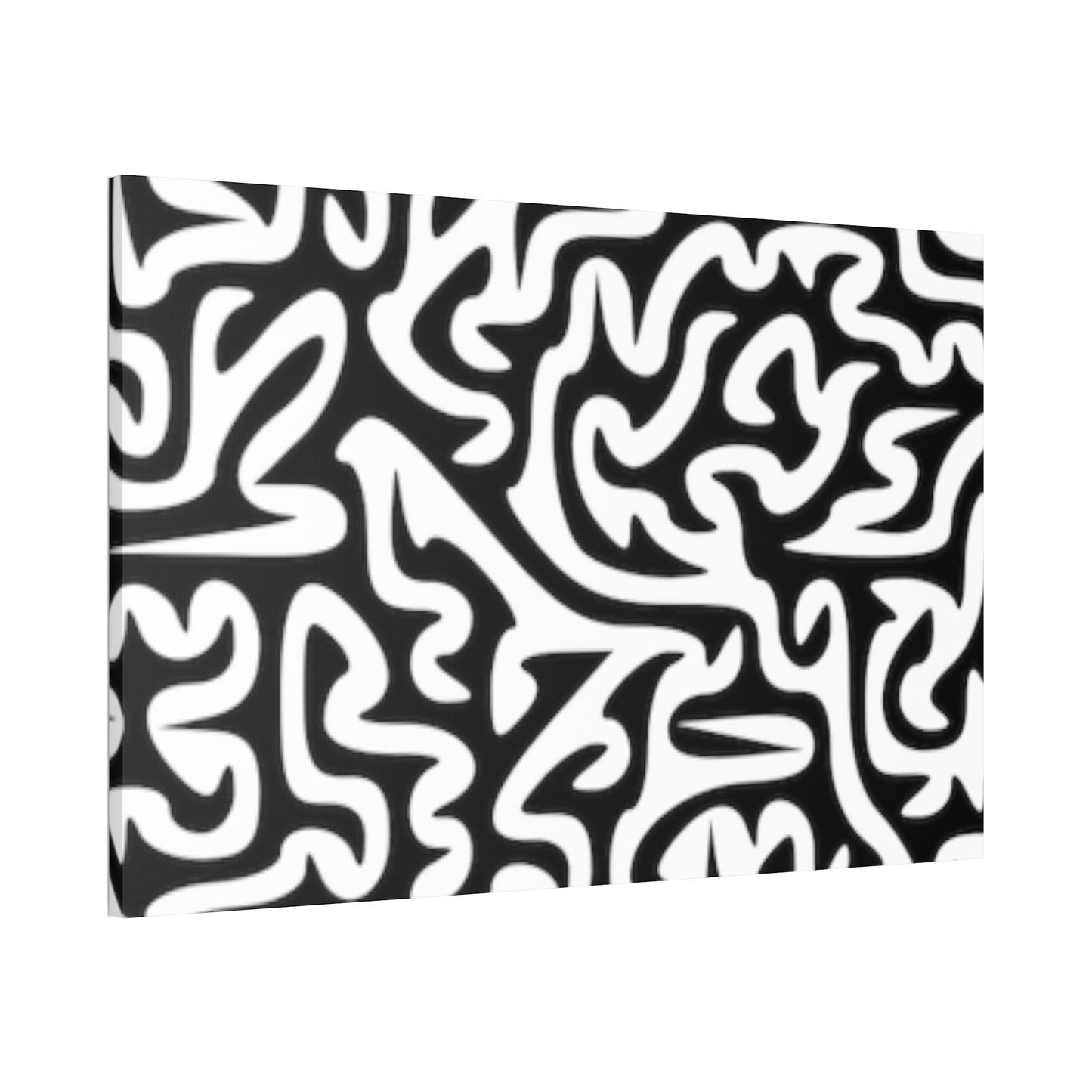 Black White Maze Canvas Stretched, 1.5'' Love My Walls!