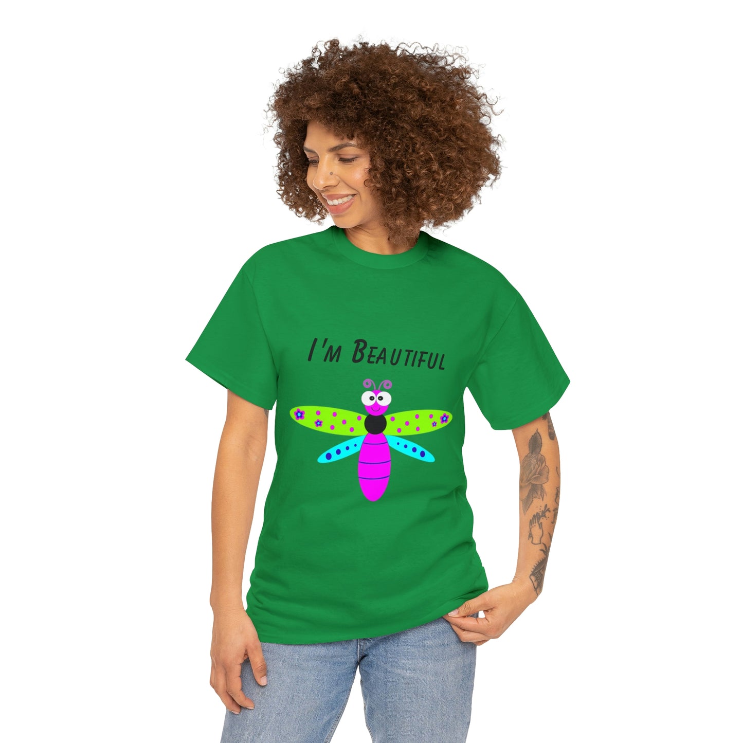 Colorful Butterfly I'm Beautiful T-shirt Traveling Movies Work