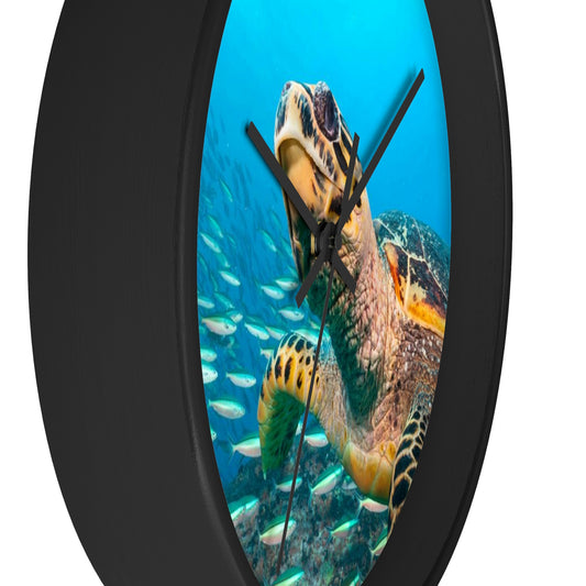 Horloge murale Tortue dans l'océan Couleurs étonnantes ! J'adore !