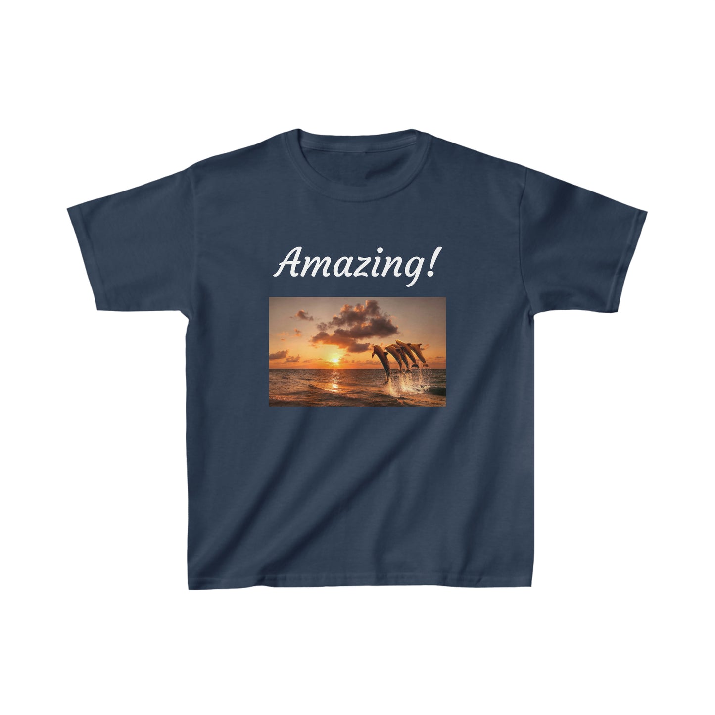 Amazing 5 Dolphins Jumping Ocean Youth T-shirt Favorite t-shirt!